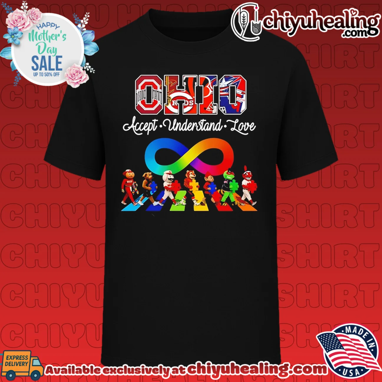 Ohio Sports Teams Autism Awareness Accept Understand Love shirt & hoodie