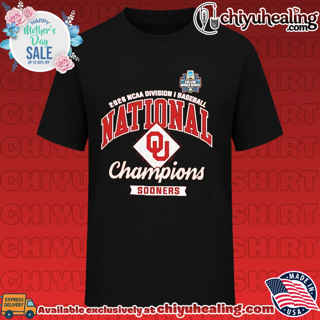 Oklahoma Baseball 2026 NCAA Men's College World Series Champions Official shirt & hoodie
