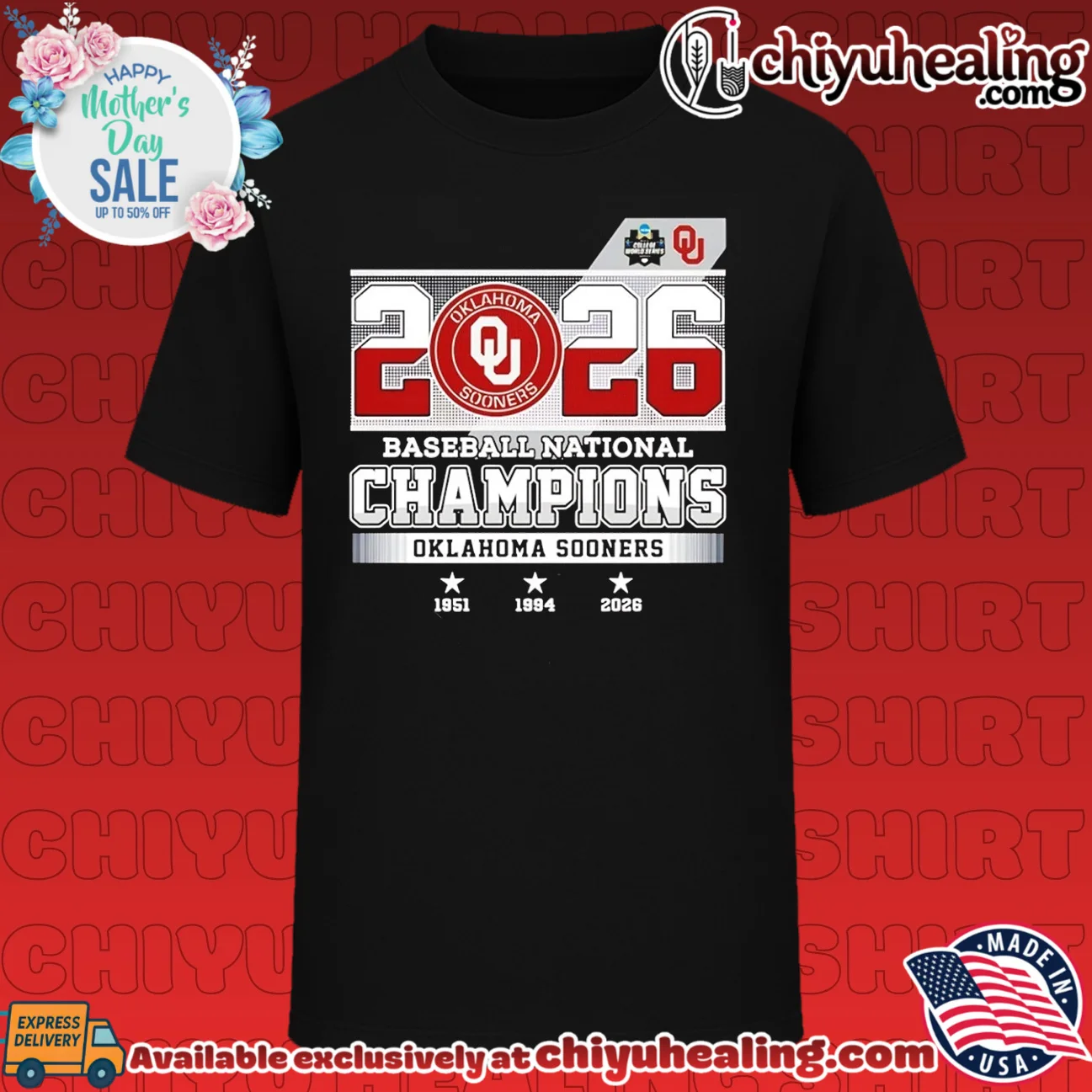 Oklahoma Sooners 2026 Baseball National Champions shirt & hoodie