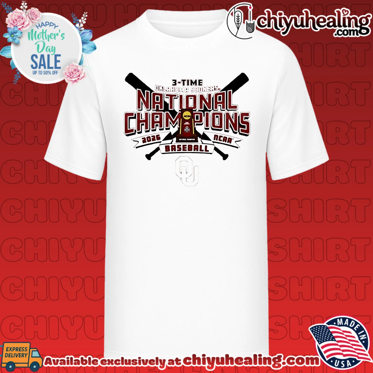 Oklahoma Sooners 2026 College World Series 3-Time Champions shirt & hoodie