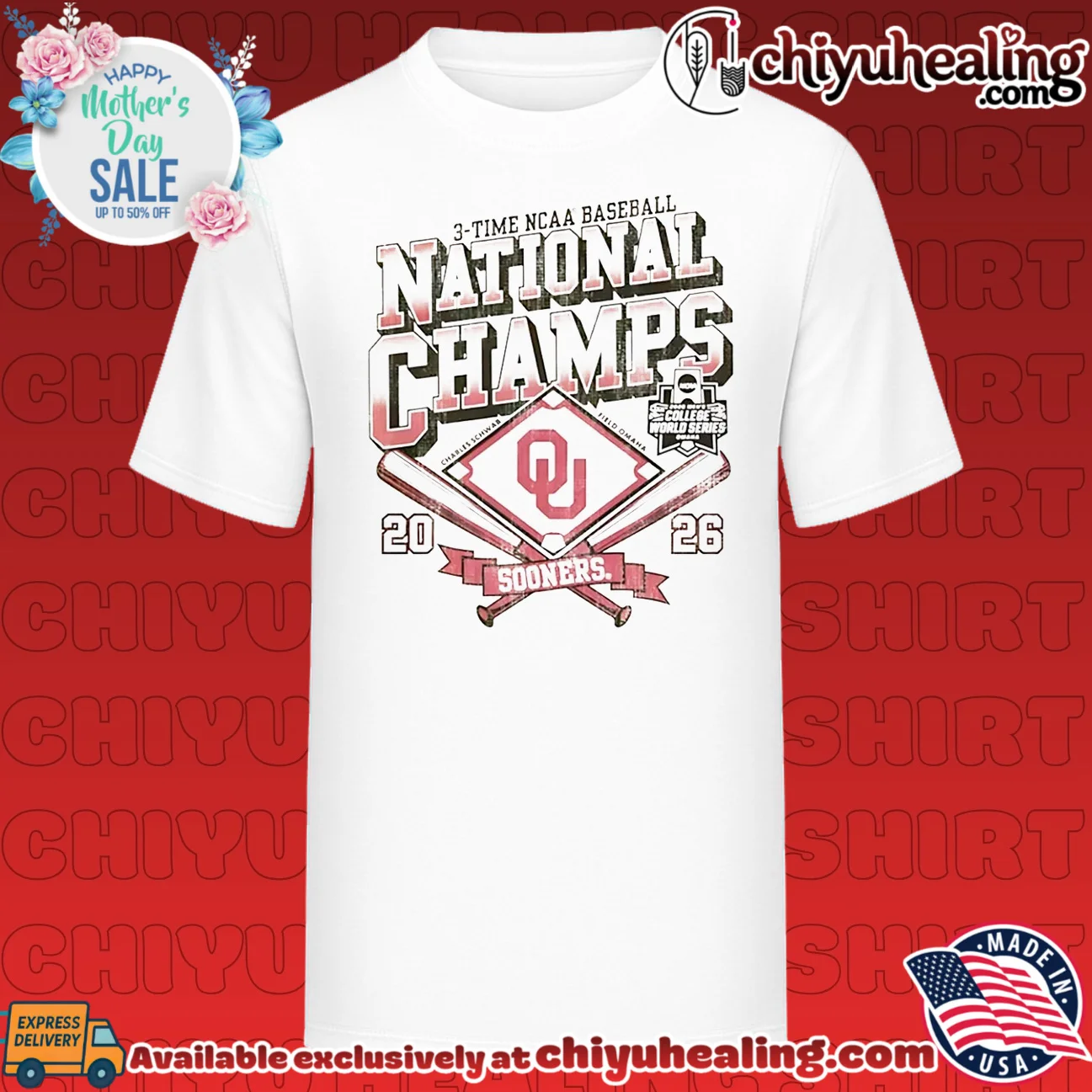 Oklahoma Sooners 2026 College World Series 3- Time Champions vintage shirt & hoodie