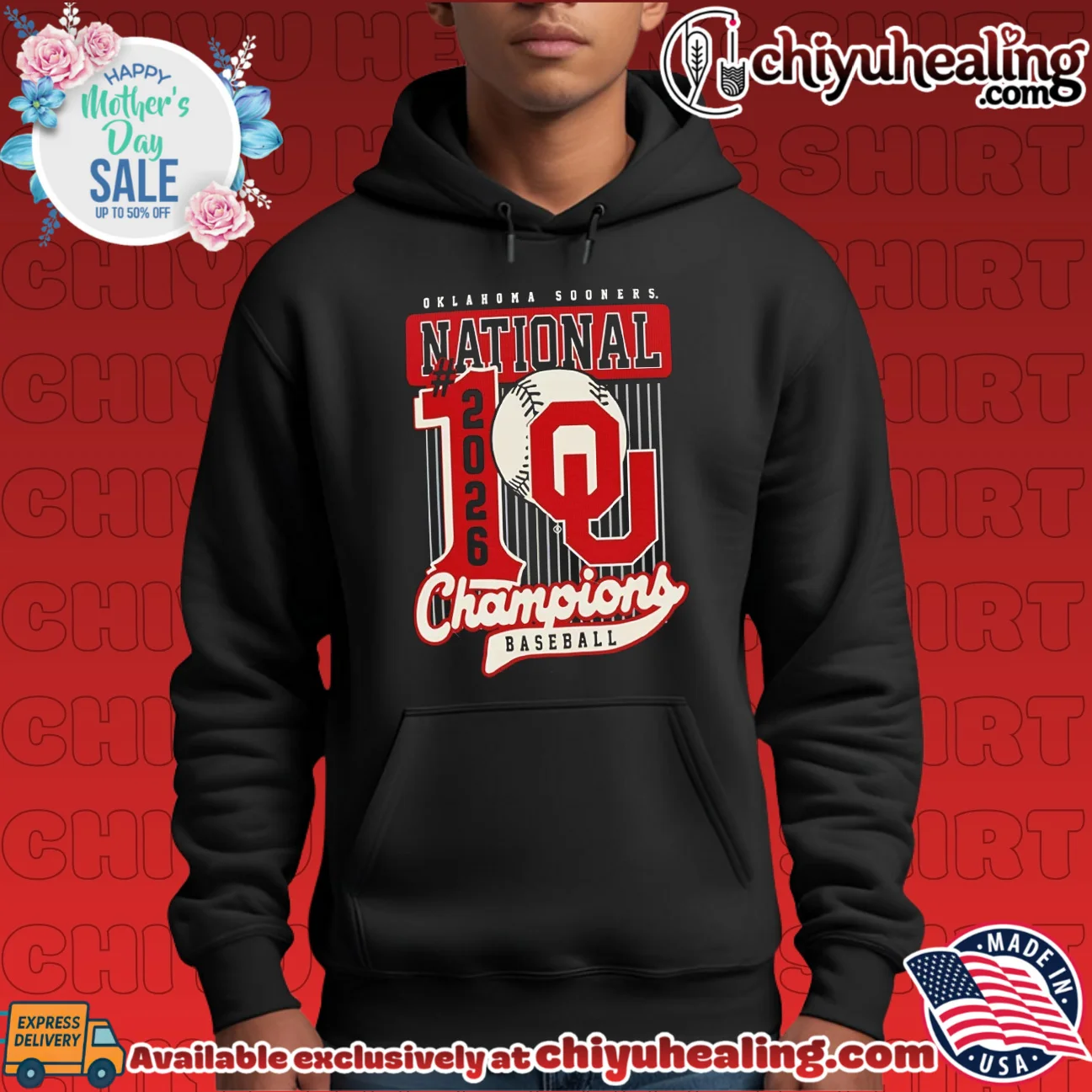 Oklahoma Sooners 2026 College World Series Champions Mascot Swing Poster shirt & hoodie Oklahoma Sooners 2026 College World Series Champions Mascot Swing Poster shirt & hoodie