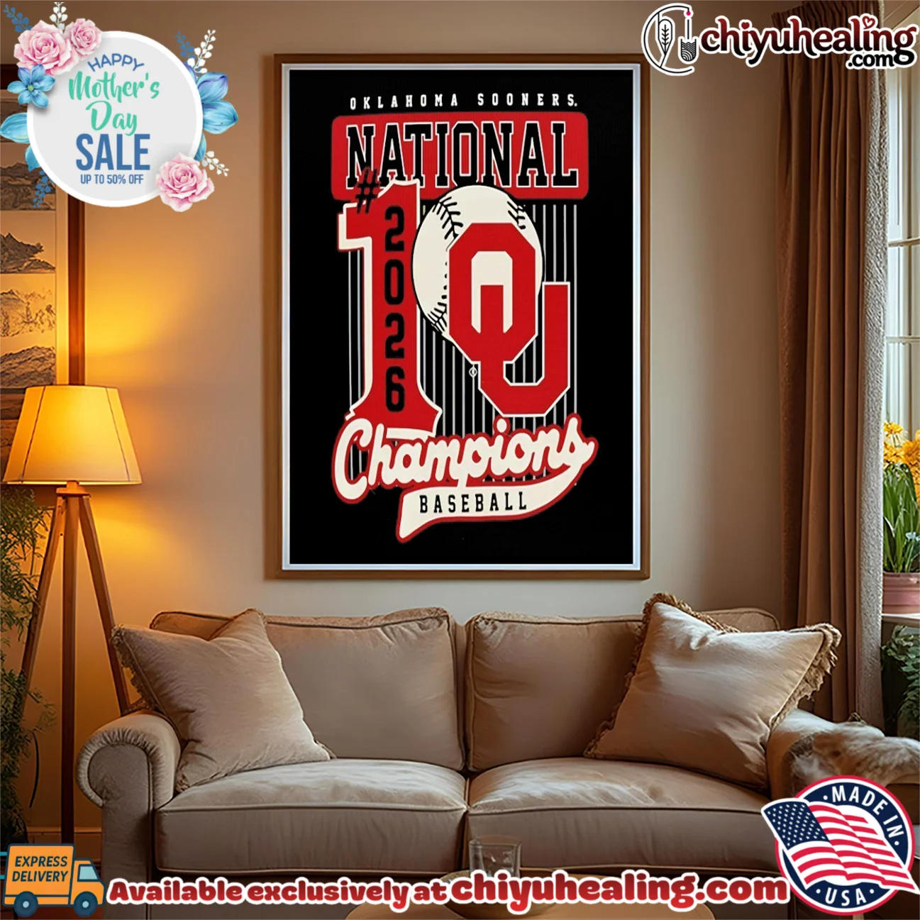 Oklahoma Sooners 2026 College World Series Champions Mascot Swing Poster shirt & hoodie Oklahoma Sooners 2026 College World Series Champions Mascot Swing Poster shirt & hoodie