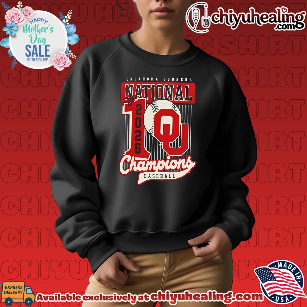Oklahoma Sooners 2026 College World Series Champions Mascot Swing Poster shirt & hoodie Oklahoma Sooners 2026 College World Series Champions Mascot Swing Poster shirt & hoodie