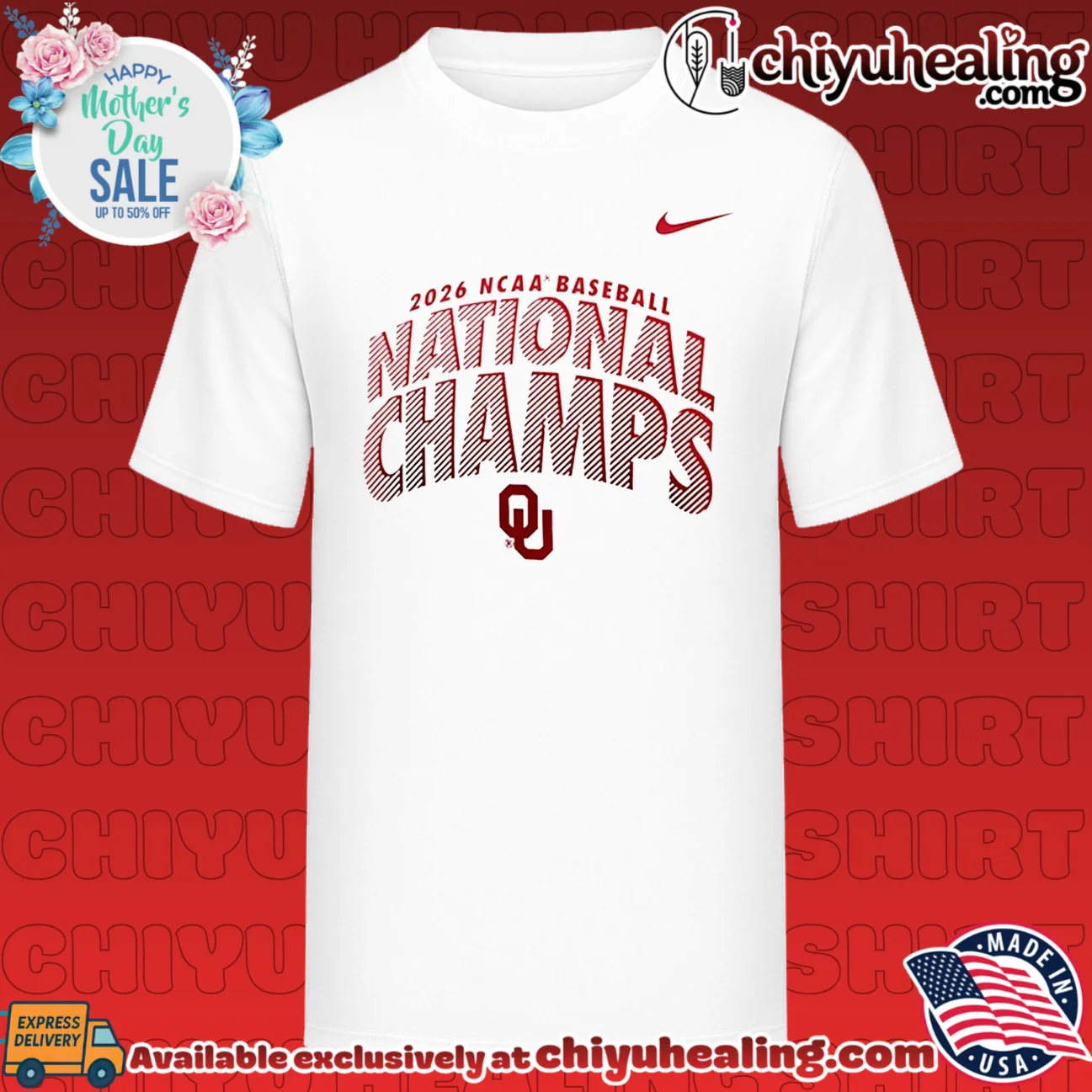 Oklahoma Sooners 2026 College World Series Champions shirt & hoodie