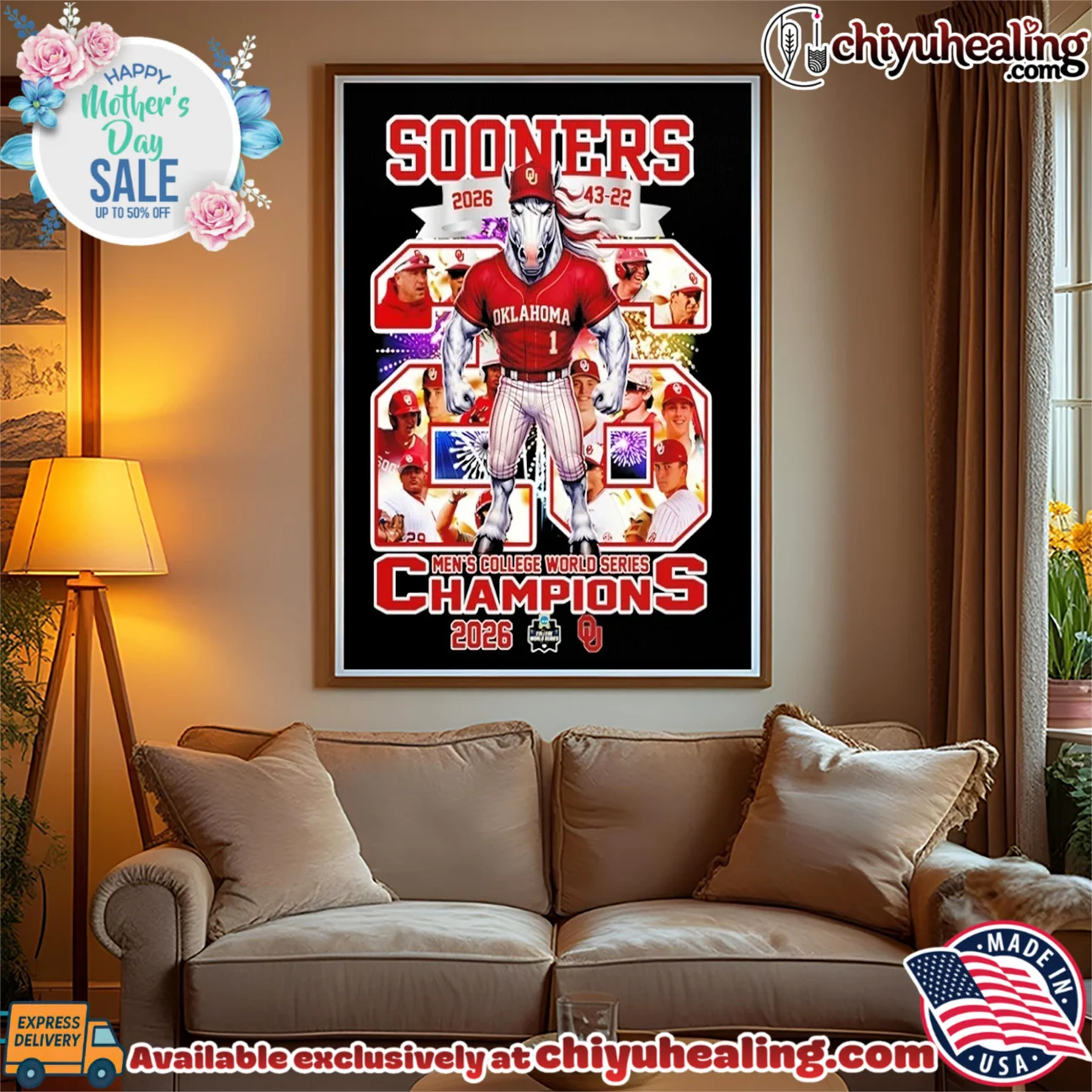 Oklahoma Sooners 2026 Men's College World Series Champions shirt & hoodie Oklahoma Sooners 2026 Men's College World Series Champions shirt & hoodie