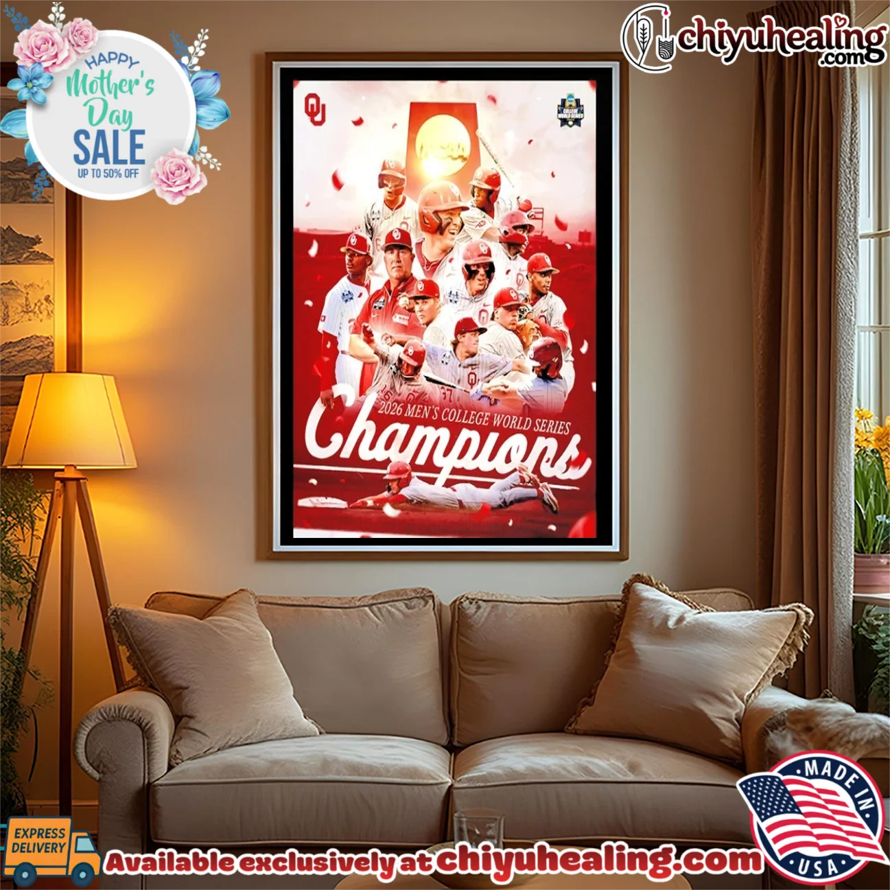 Oklahoma Sooners 2026 Men's College World Series Champions poster shirt & hoodie Oklahoma Sooners 2026 Men's College World Series Champions poster shirt & hoodie
