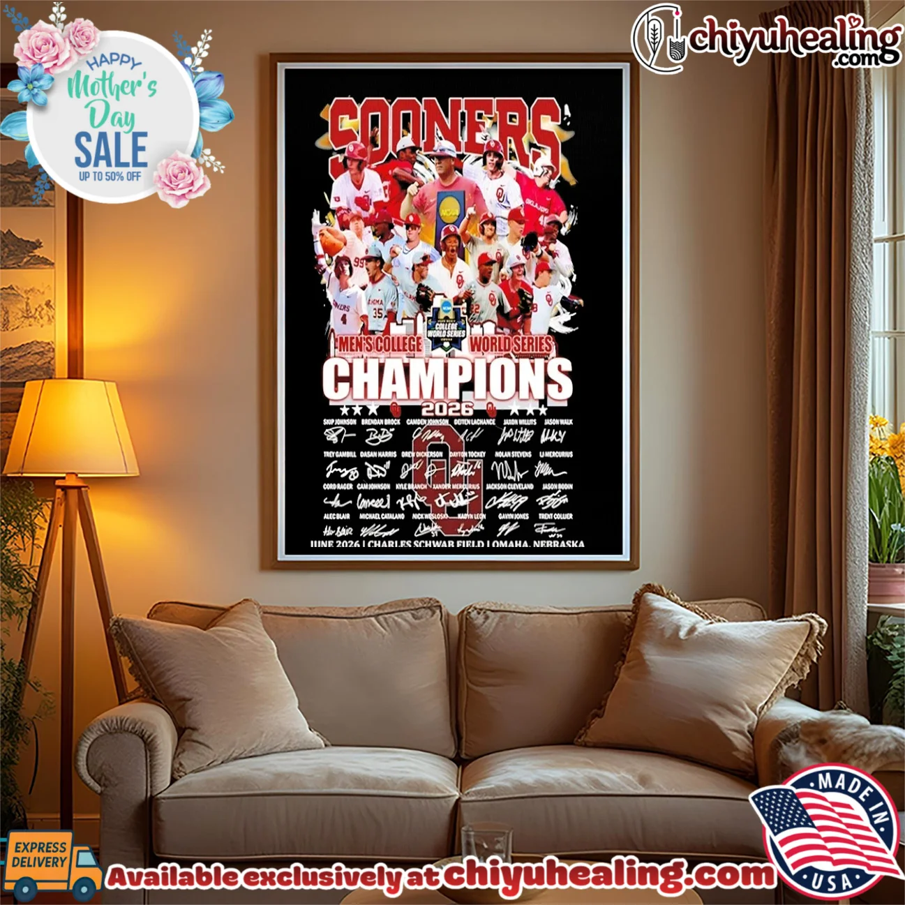 Oklahoma Sooners 2026 Men's College World Series National Champions shirt & hoodie Oklahoma Sooners 2026 Men's College World Series National Champions shirt & hoodie