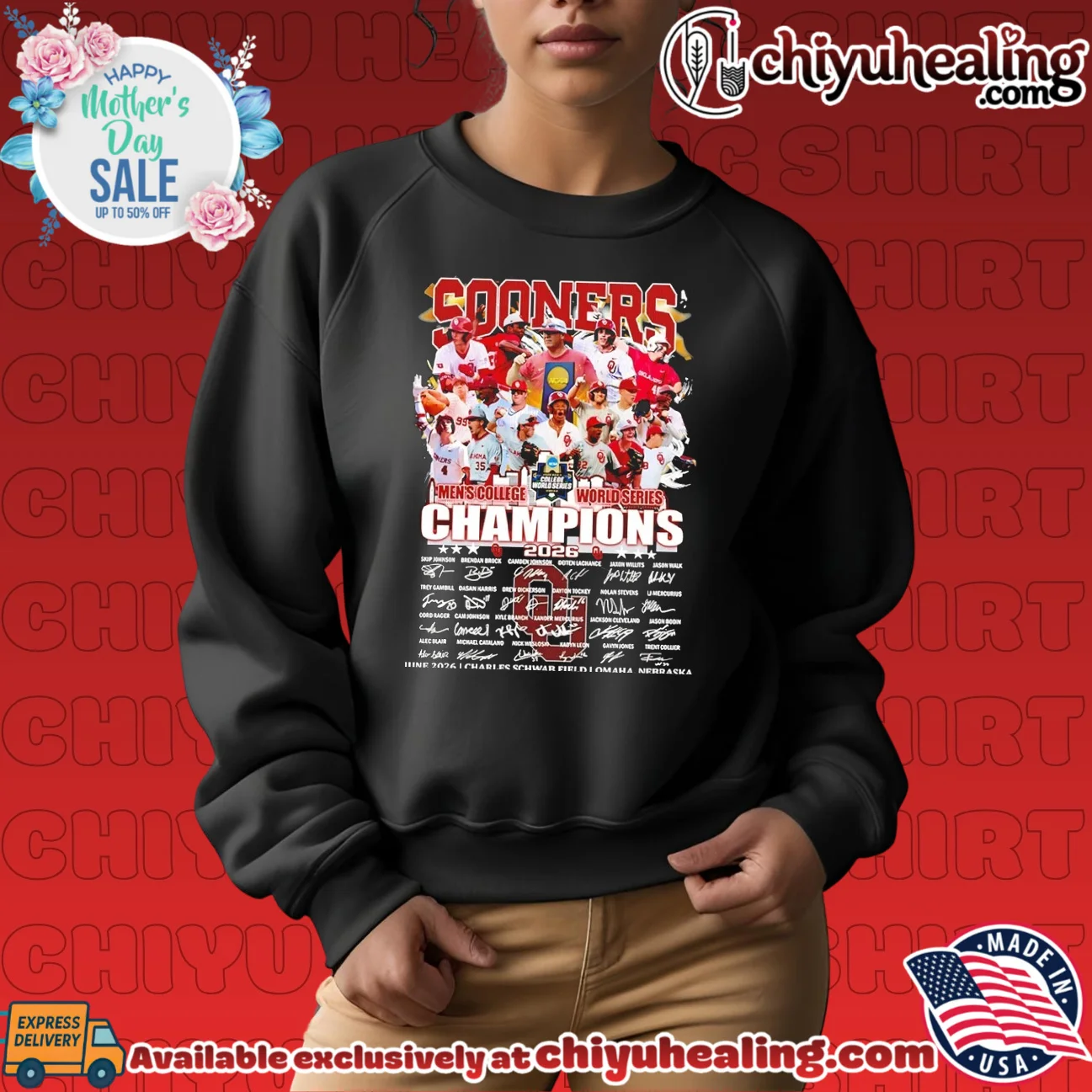Oklahoma Sooners 2026 Men's College World Series National Champions shirt & hoodie Oklahoma Sooners 2026 Men's College World Series National Champions shirt & hoodie