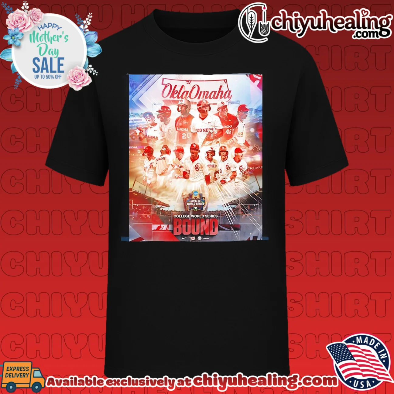 Oklahoma Sooners 2026 Men's College World Series team collage