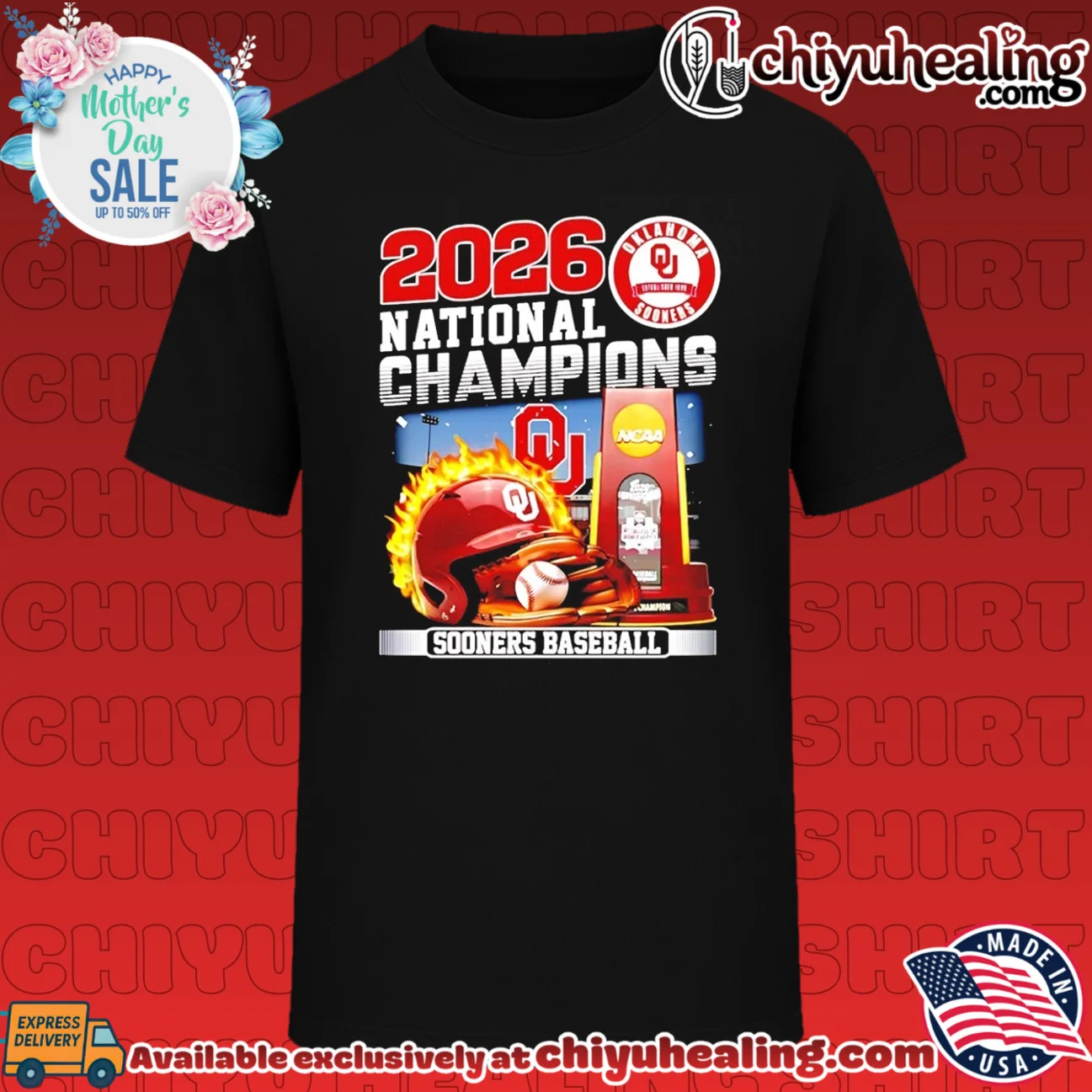 Oklahoma Sooners 2026 National Champions Baseball helmet trophy shirt & hoodie