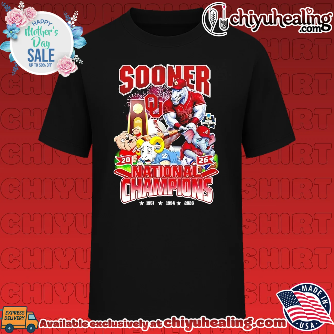 Oklahoma Sooners 2026 National Champions Mascot shirt & hoodie