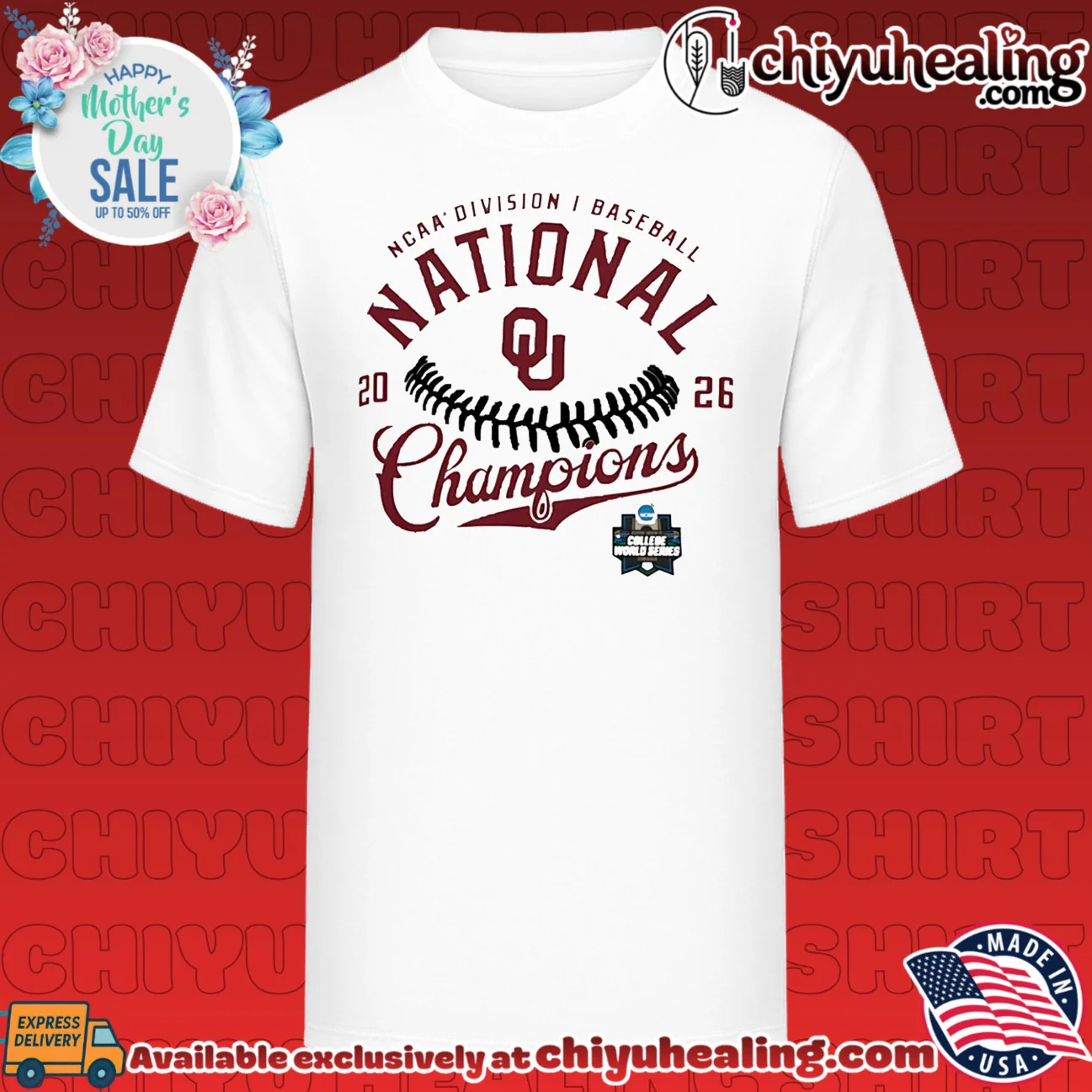 Oklahoma Sooners 2026 NCAA Baseball MCWS Champions Boomer Sooner shirt & hoodie