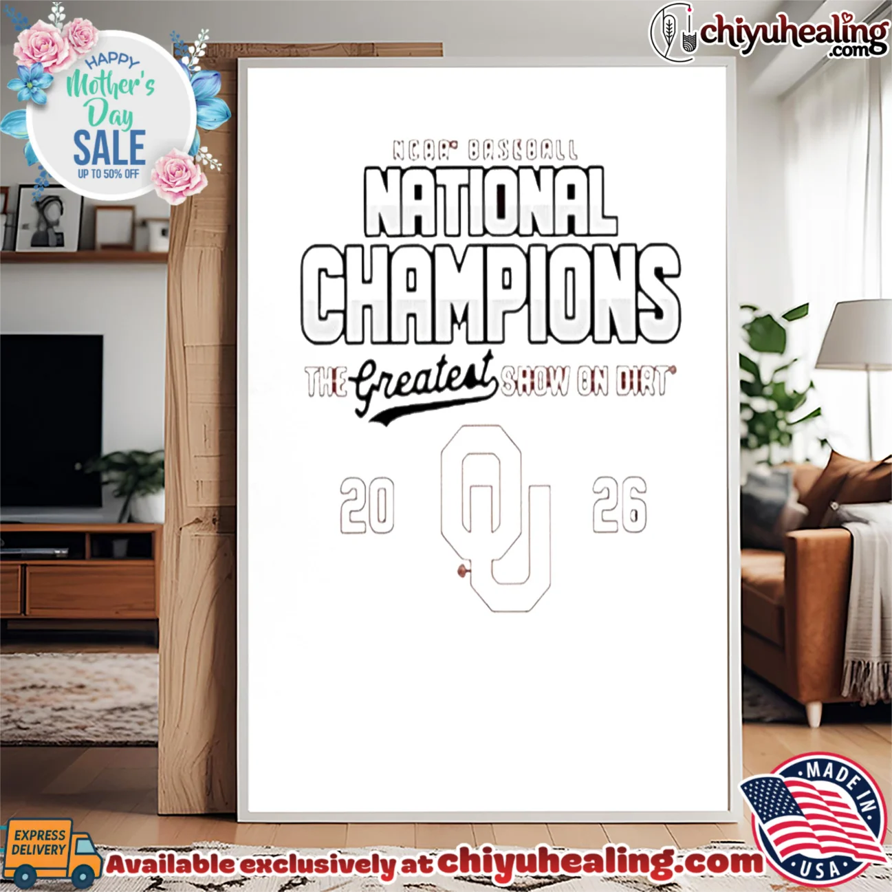 Oklahoma Sooners 2026 NCAA Baseball MCWS Champions the Greatest show on dirt shirt & hoodie Oklahoma Sooners 2026 NCAA Baseball MCWS Champions the Greatest show on dirt shirt & hoodie