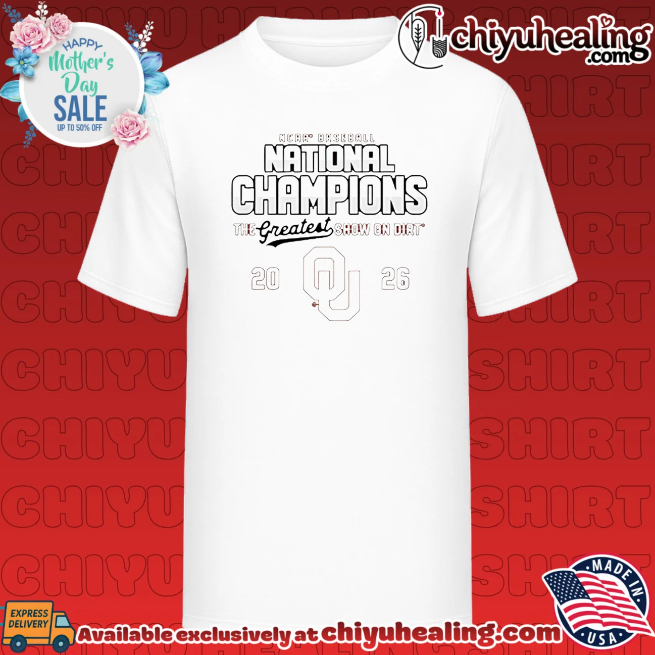 Oklahoma Sooners 2026 NCAA Baseball MCWS Champions the Greatest show on dirt shirt & hoodie
