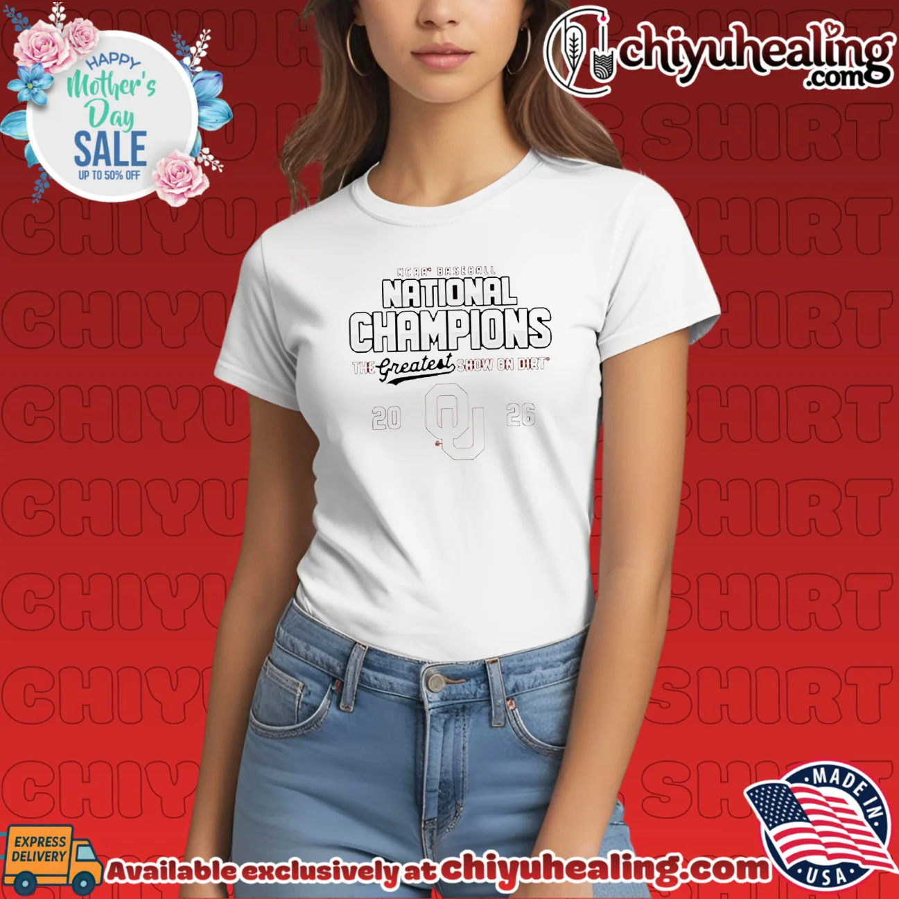 Oklahoma Sooners 2026 NCAA Baseball MCWS Champions the Greatest show on dirt shirt & hoodie Oklahoma Sooners 2026 NCAA Baseball MCWS Champions the Greatest show on dirt shirt & hoodie