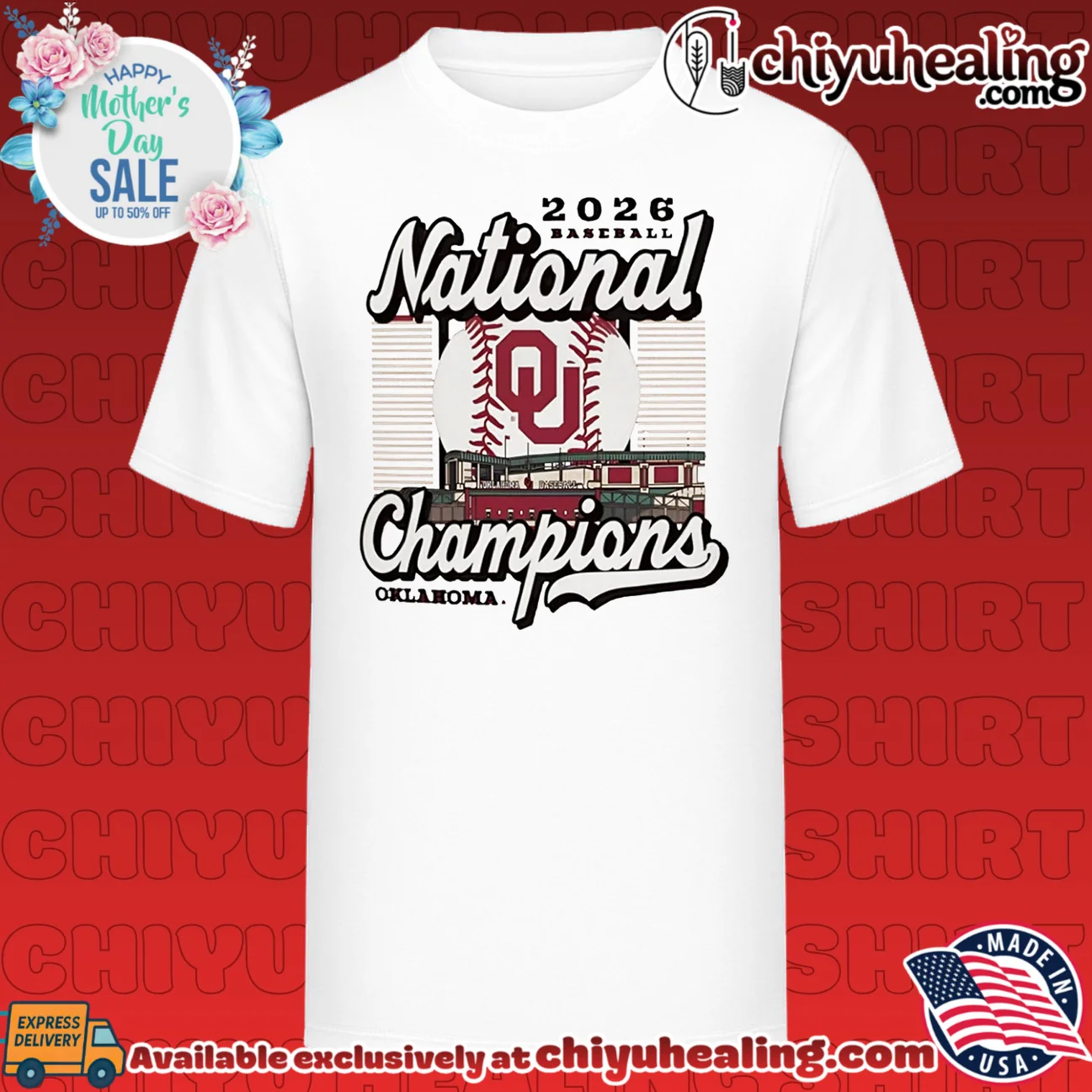 Oklahoma Sooners 2026 NCAA Baseball Men's College World Series Champions Stadium shirt & hoodie