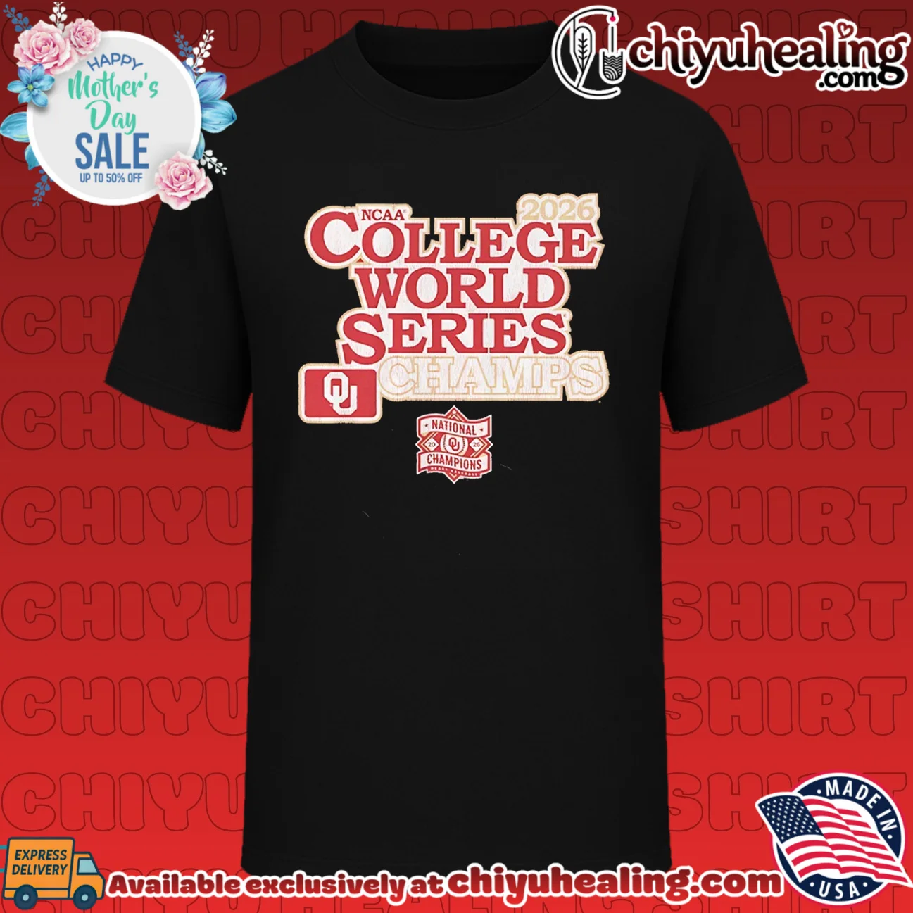 Oklahoma Sooners 2026 NCAA College World Series Champions shirt & hoodie