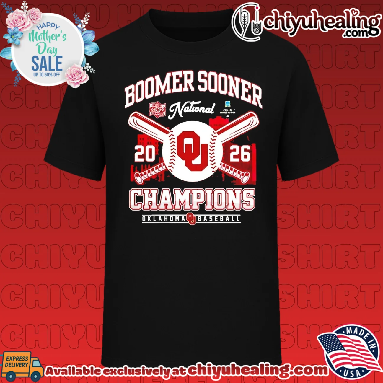 Oklahoma Sooners 2026 NCAA Men's College World Series Champions shirt & hoodie