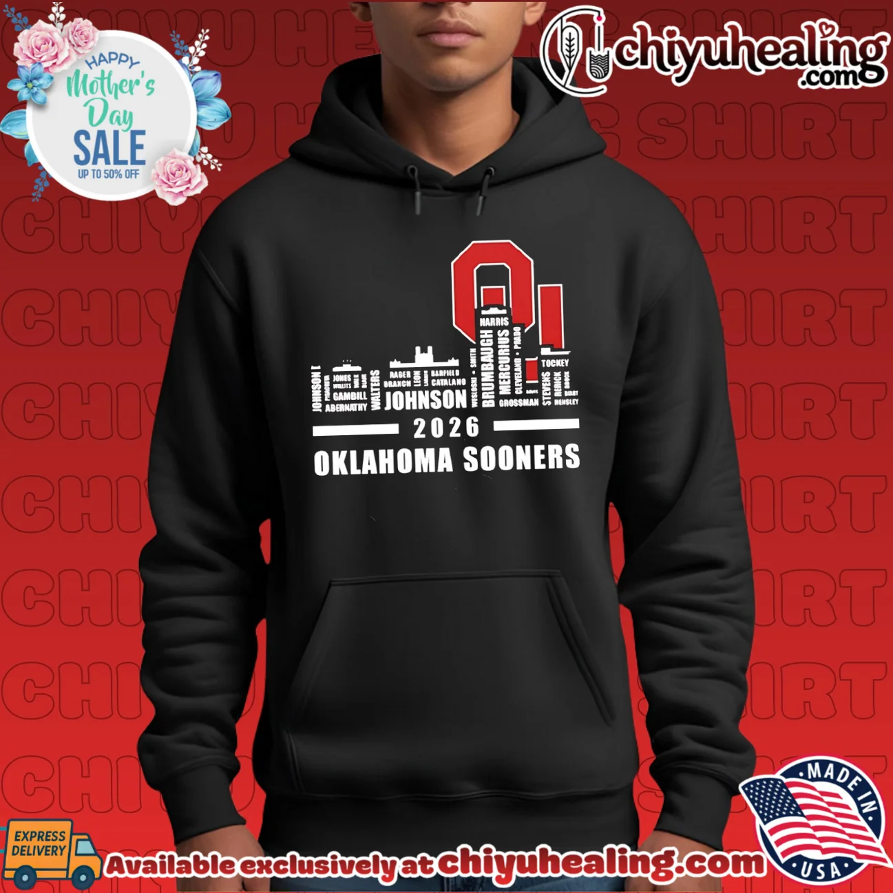 Oklahoma Sooners 2026 player name city skyline shirt & hoodie Oklahoma Sooners 2026 player name city skyline shirt & hoodie