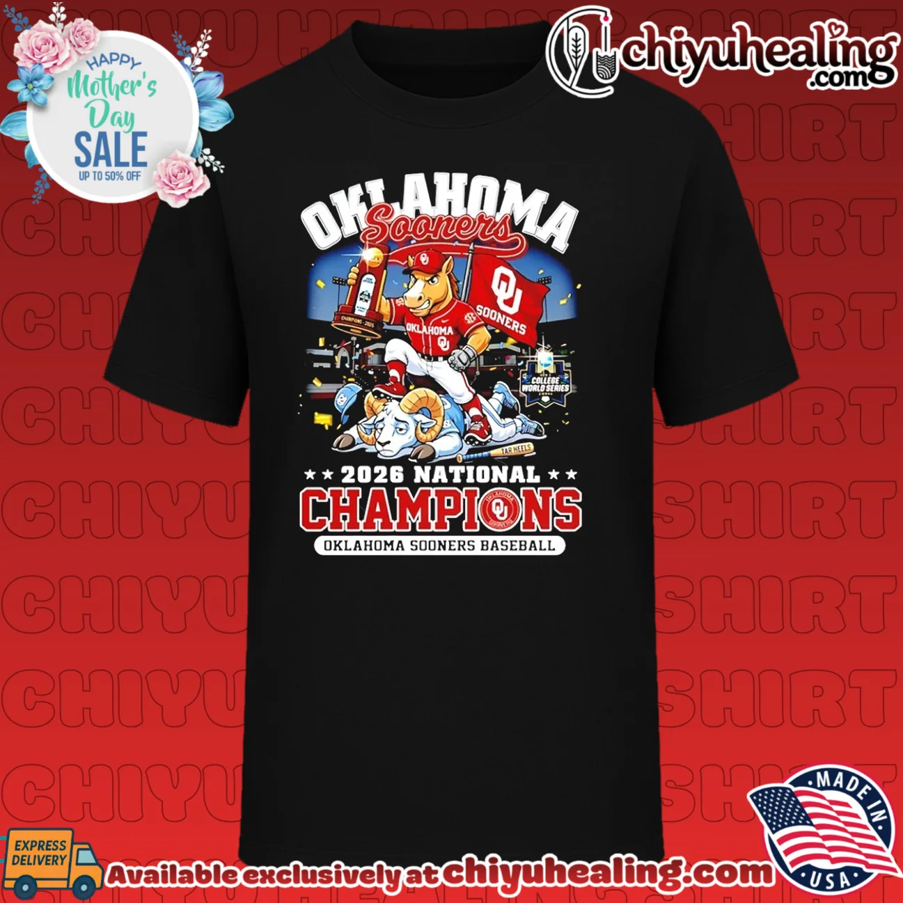 Oklahoma Sooners baseball 2026 National Champions Baseball mascot shirt & hoodie
