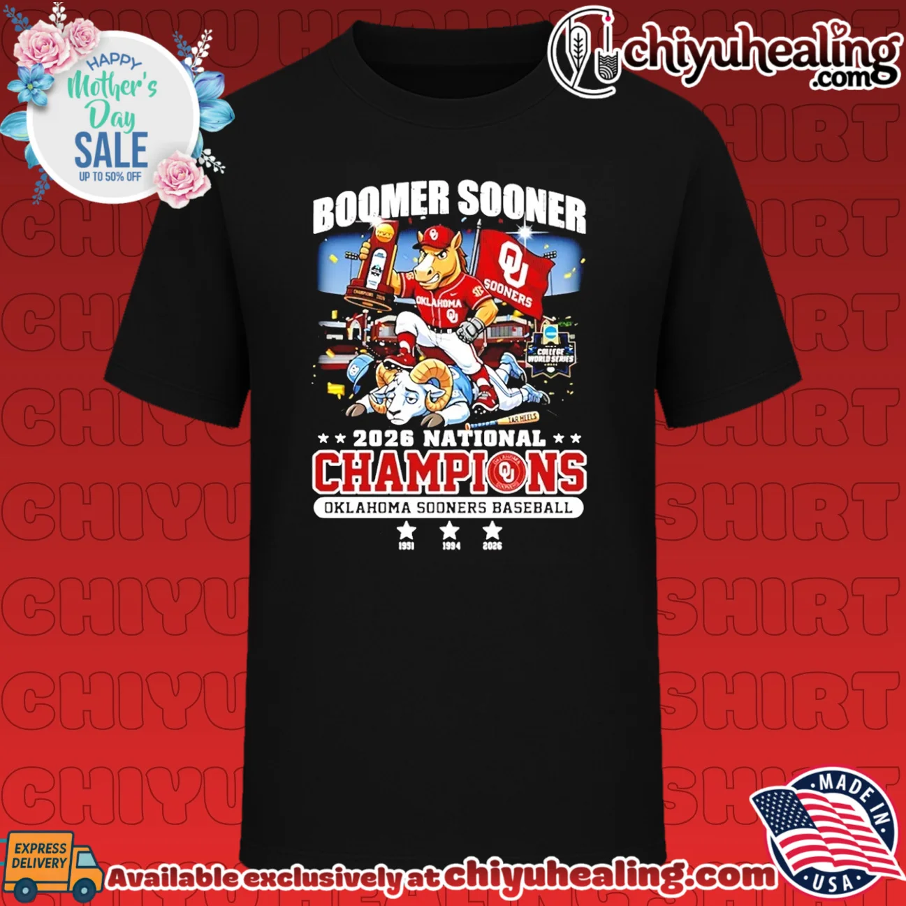 Oklahoma Sooners baseball National Champions Baseball 2026 mascot shirt & hoodie