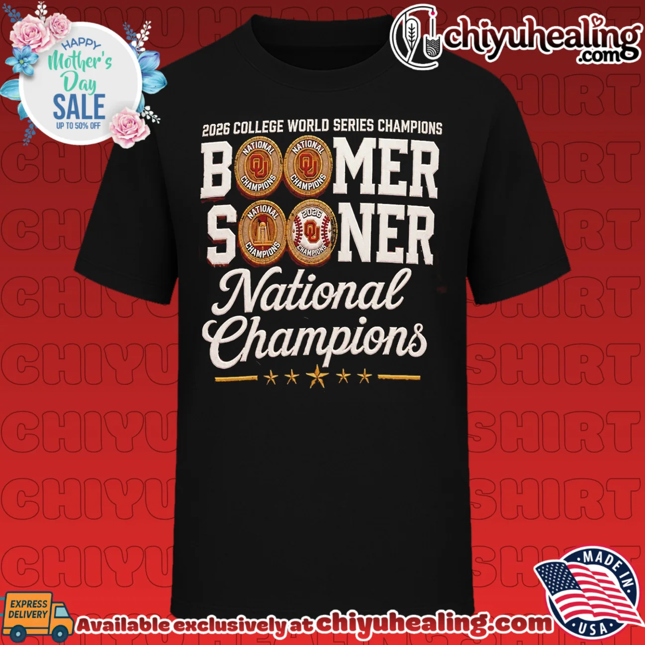 Oklahoma Sooners Boomer Sooner 2026 College World Series Champions shirt & hoodie