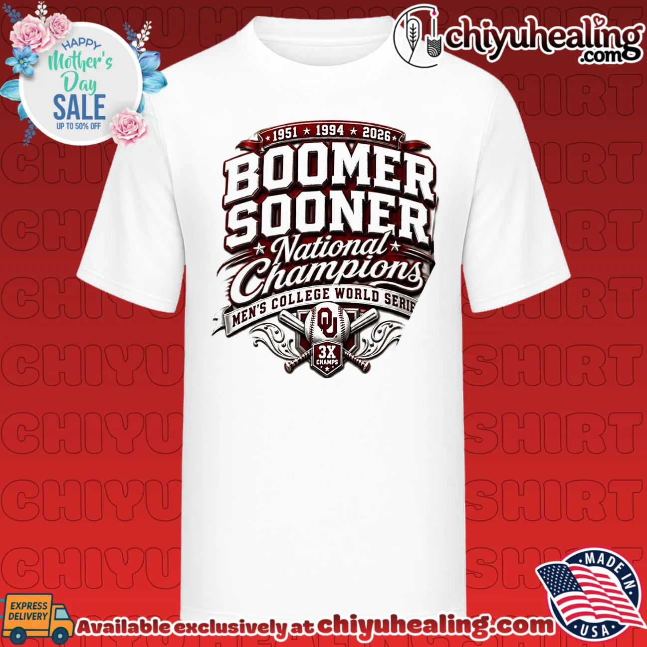 Oklahoma Sooners Boomer Sooner College World Series Champions 3 Time 1951 1994 2026 shirt & hoodie