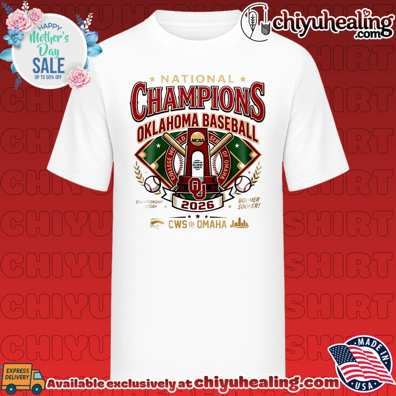 Oklahoma Sooners Champions 2026 Men's College World Series classic shirt & hoodie