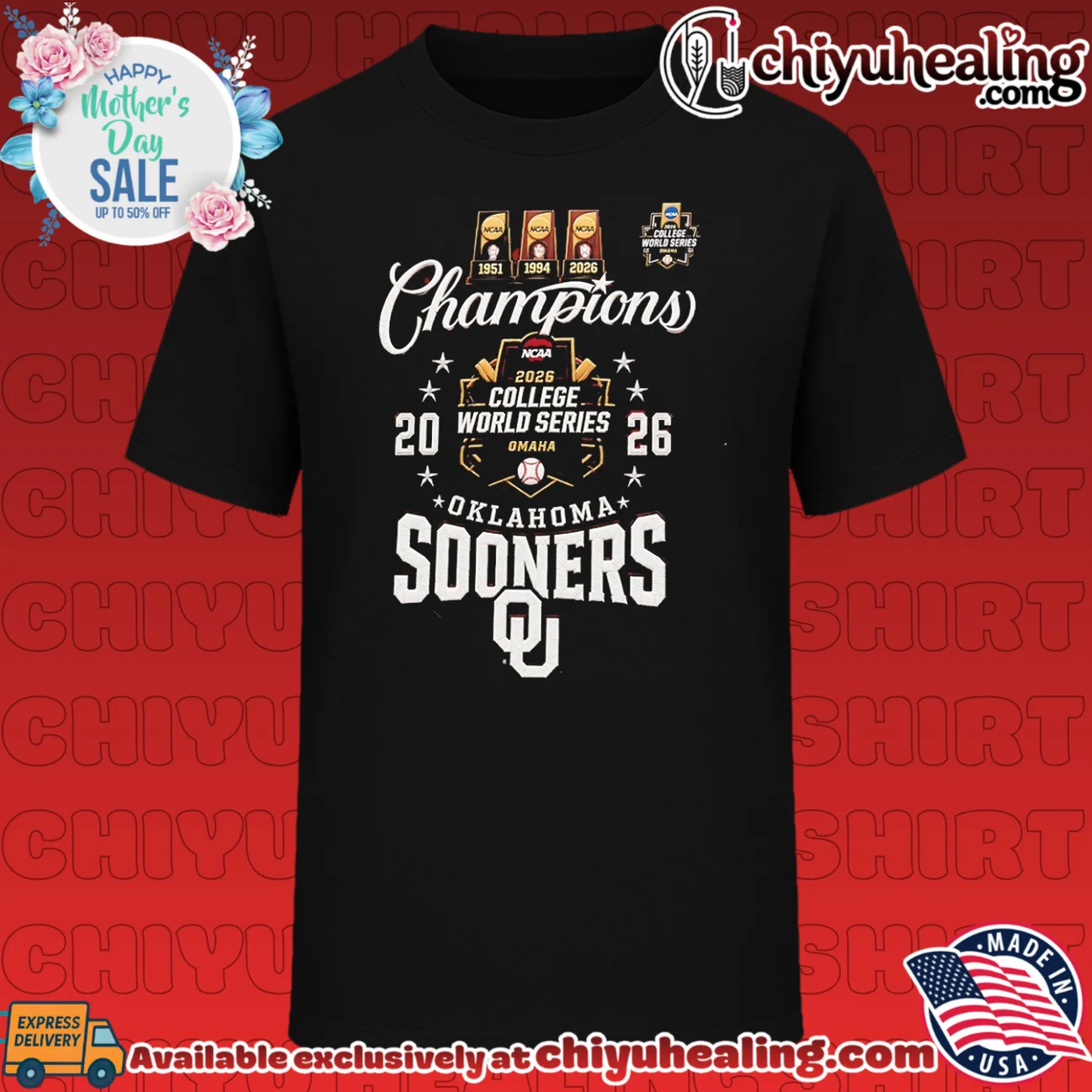 Oklahoma Sooners College World Series Champions 2026 trophies shirt & hoodie