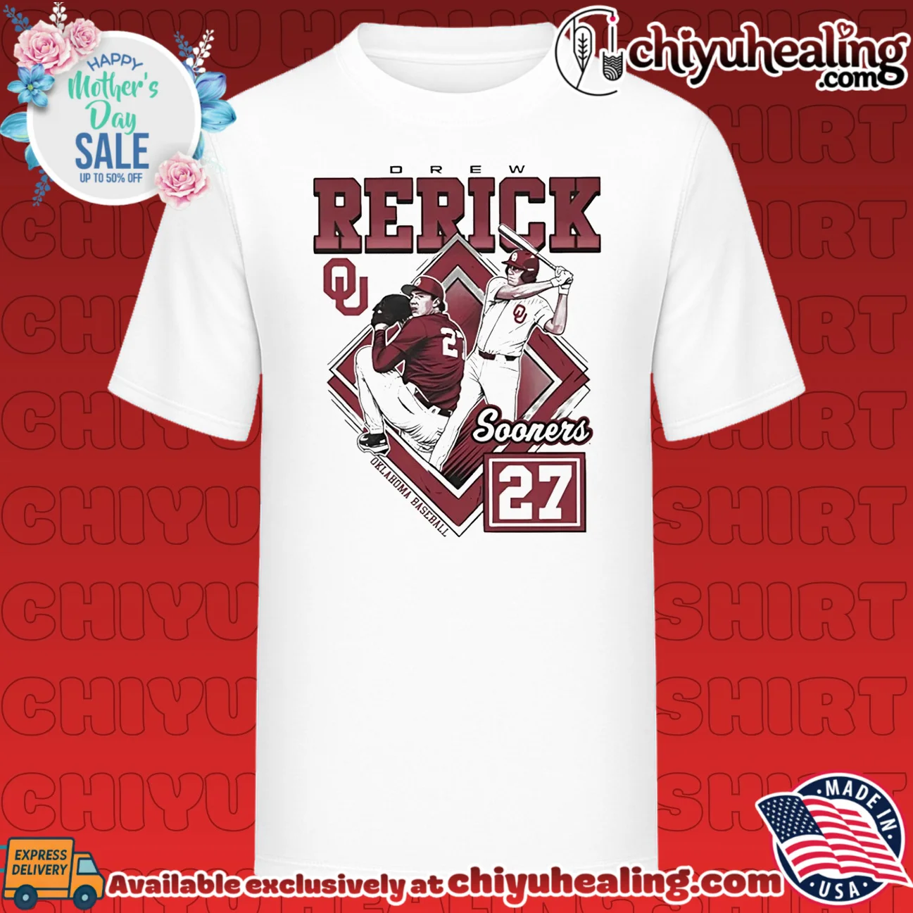 Oklahoma Sooners Drew Rerick portrait shirt & hoodie