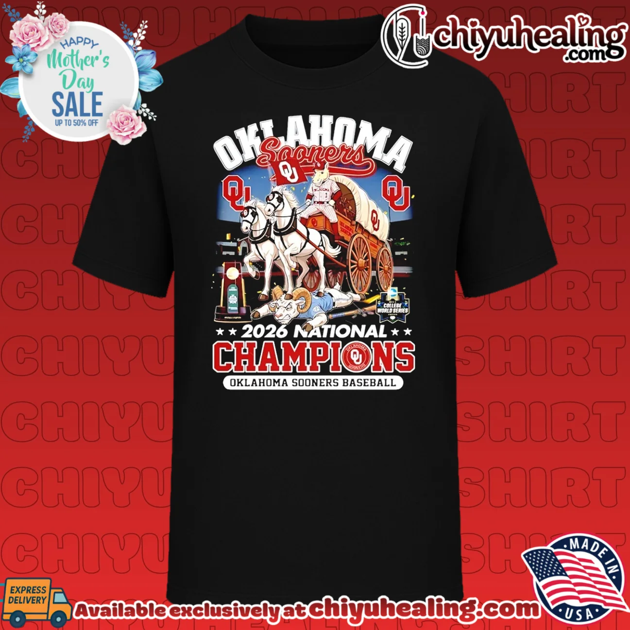 Oklahoma Sooners National Champions Baseball 2026 mascot shirt & hoodie