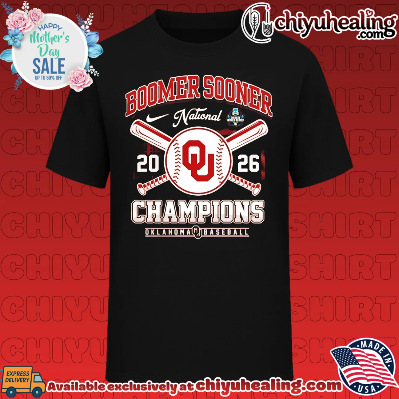 Oklahoma Sooners NCAA Division I Baseball National Champions 2026 Boomer Sooner shirt & hoodie