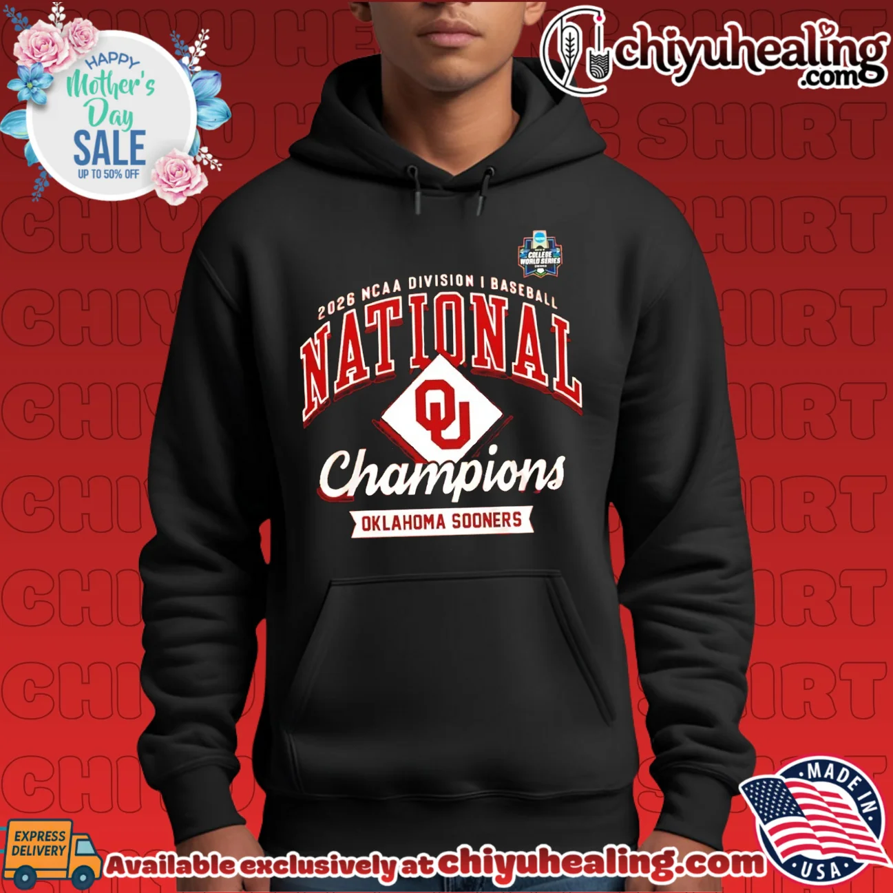 Oklahoma Sooners NCAA Division I Baseball National Champions 2026 shirt & hoodie Oklahoma Sooners NCAA Division I Baseball National Champions 2026 shirt & hoodie
