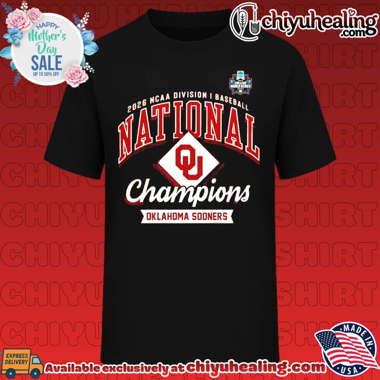 Oklahoma Sooners NCAA Division I Baseball National Champions 2026 shirt & hoodie