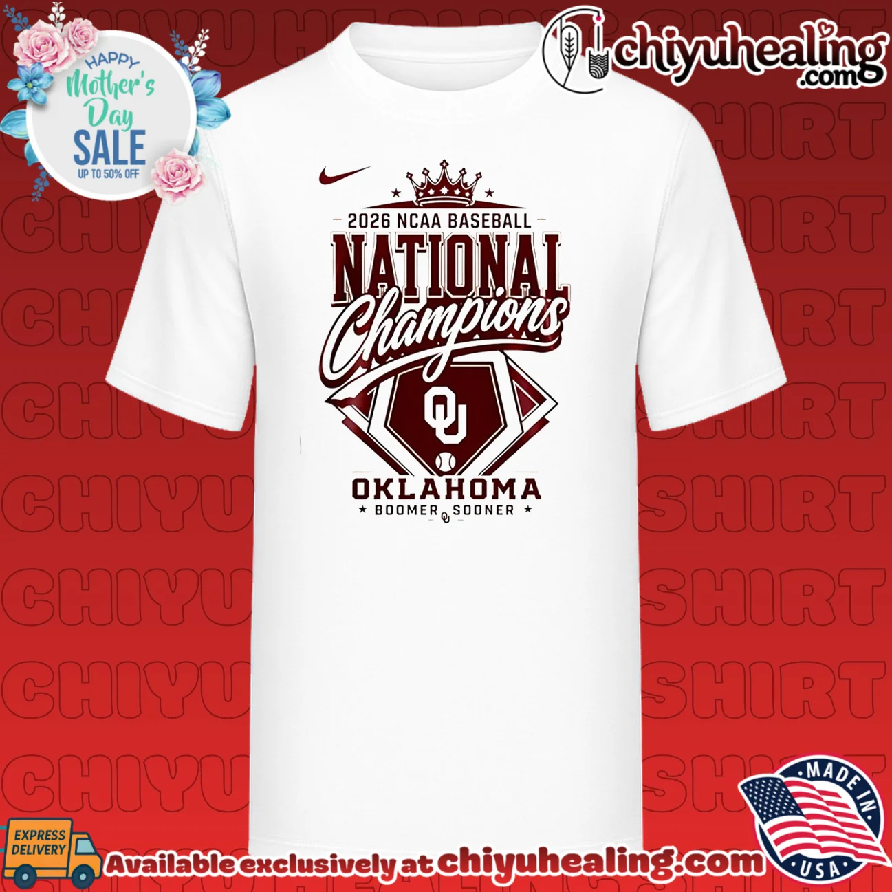 Oklahoma Sooners NCAA National Champions 2026 Crown shirt & hoodie
