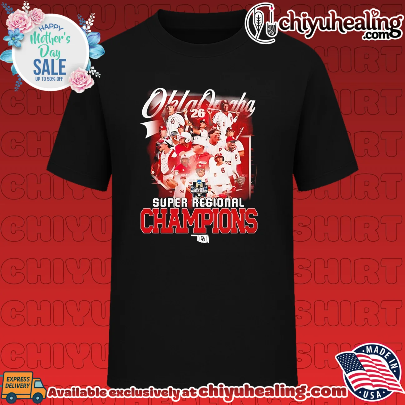 Oklahoma Sooners Super Regional Champions team collage