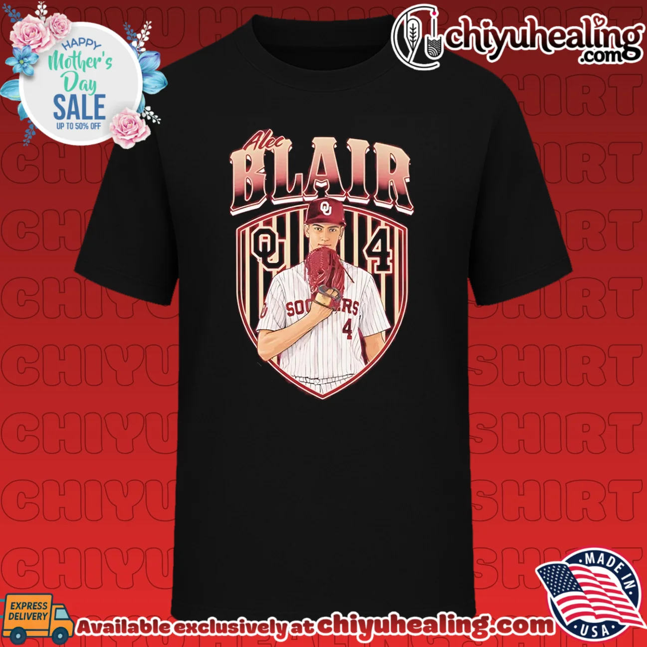 Oklahome Sooners Alec Blair portrait shirt & hoodie