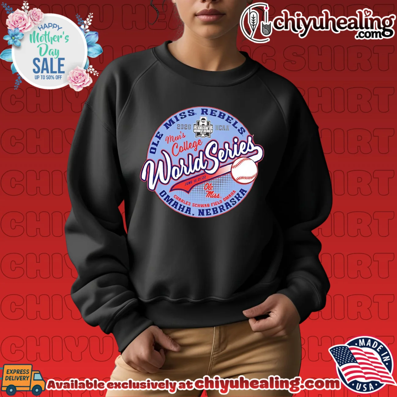 Ole Miss Rebels Baseball 2026 College World Series logo shirt bespoke shirt & hoodie | Official Style Drop Ole Miss Rebels Baseball 2026 College World Series logo shirt