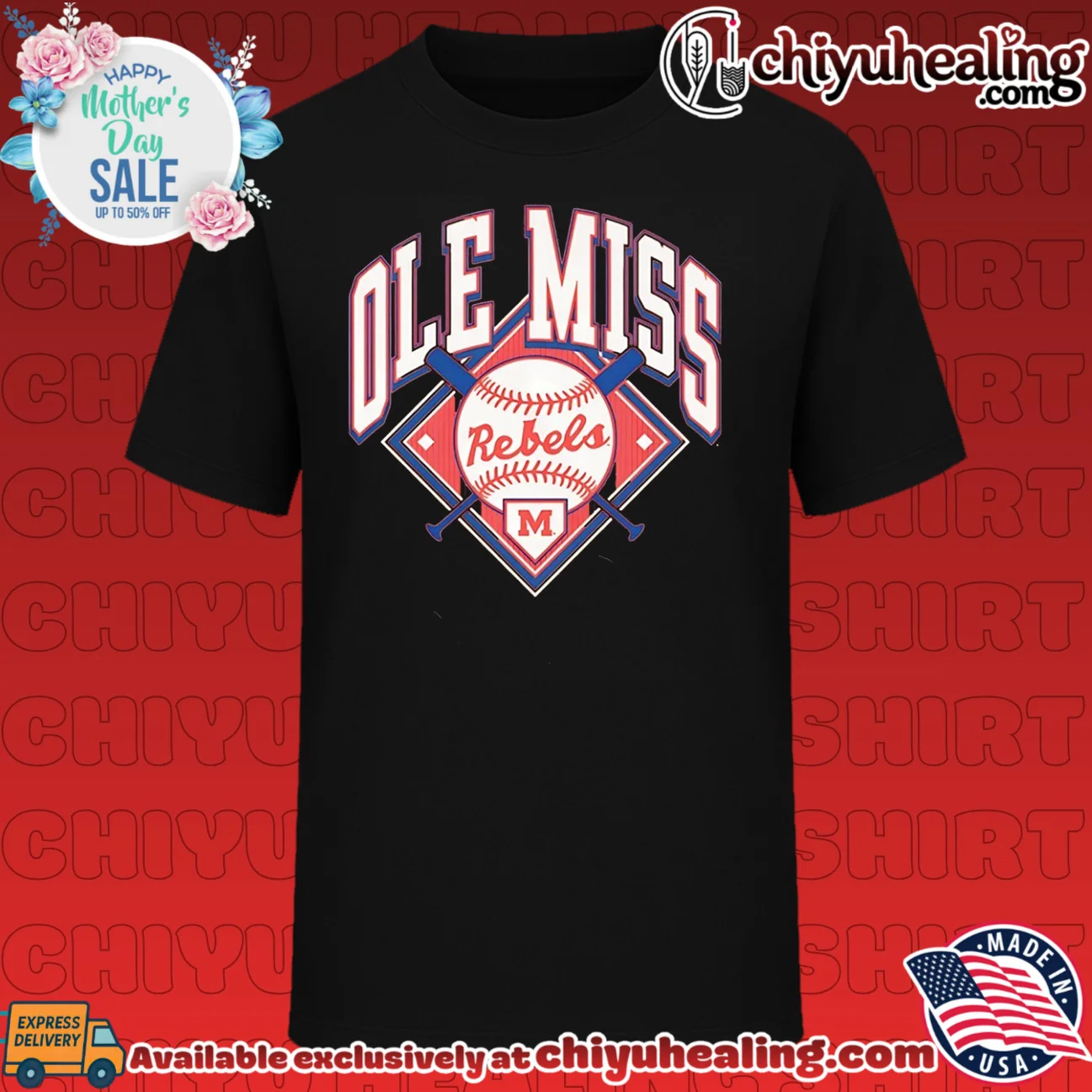 Ole Miss Rebels Baseball Vintage 2026 logo