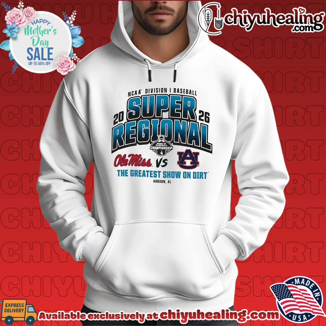 Ole Miss Rebels vs Auburn Tigers 2026 NCAA Baseball Super Regional The Greatest Show on Dirt official shirt & hoodie - Ultimate Gift Edition Ole Miss Rebels vs Auburn Tigers 2026 NCAA Baseball Super Regional The Greatest Show on Dirt official shirt & hoodie - Ultimate Gift Edition