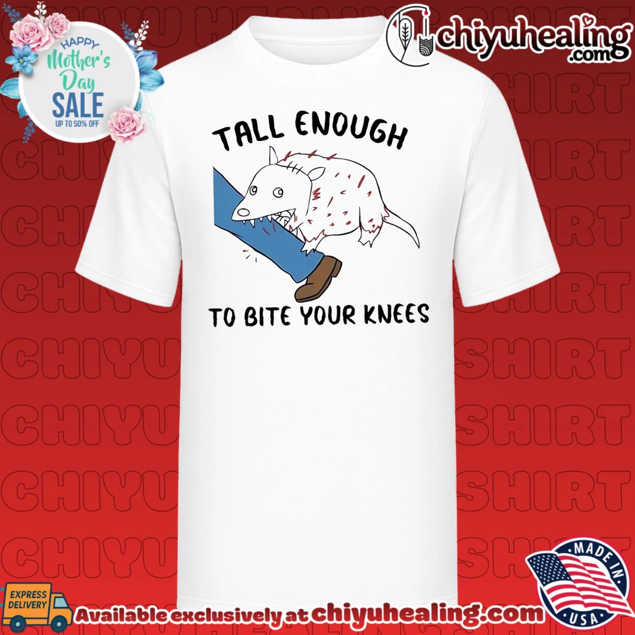 Opossum tall enough to bite your knees shirt & hoodie