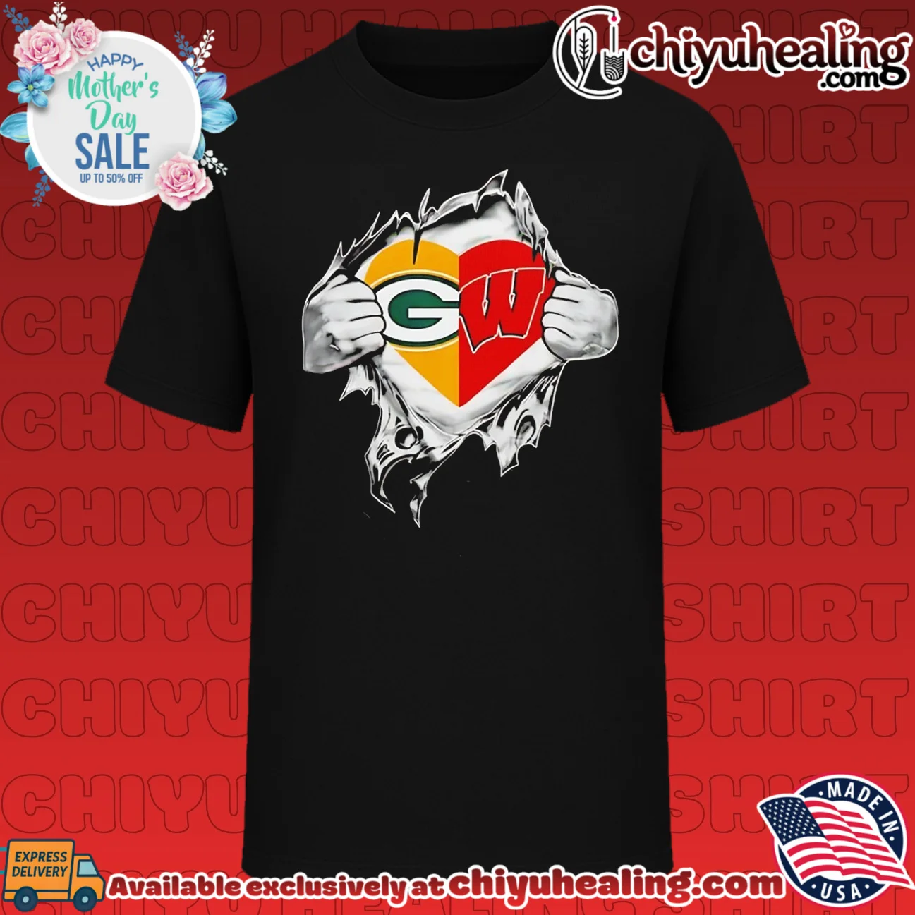 Packers Badgers It Is in My Heart NFL NCAA shirt & hoodie