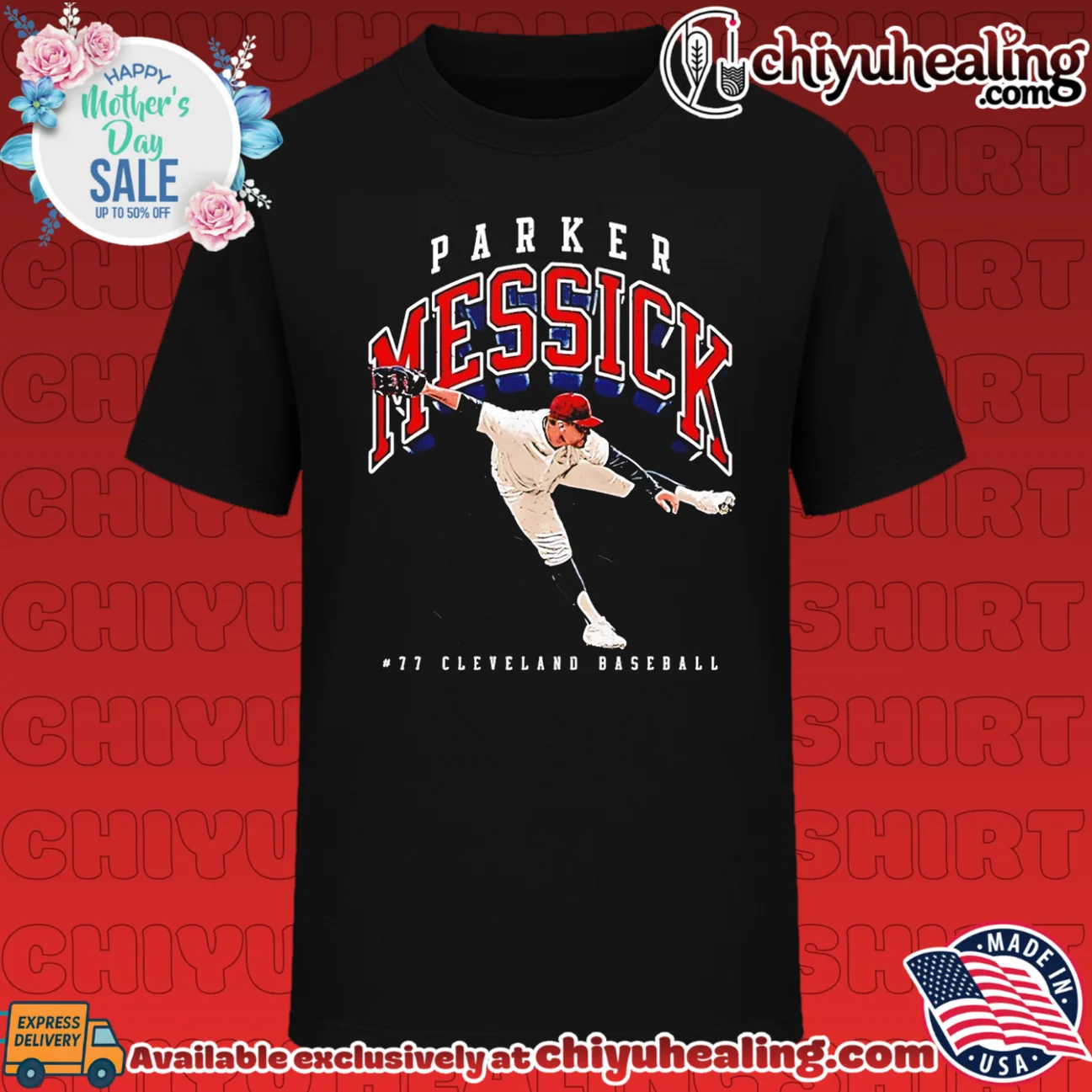 Parker Messick Cleveland Guardians Collegiate cartoon