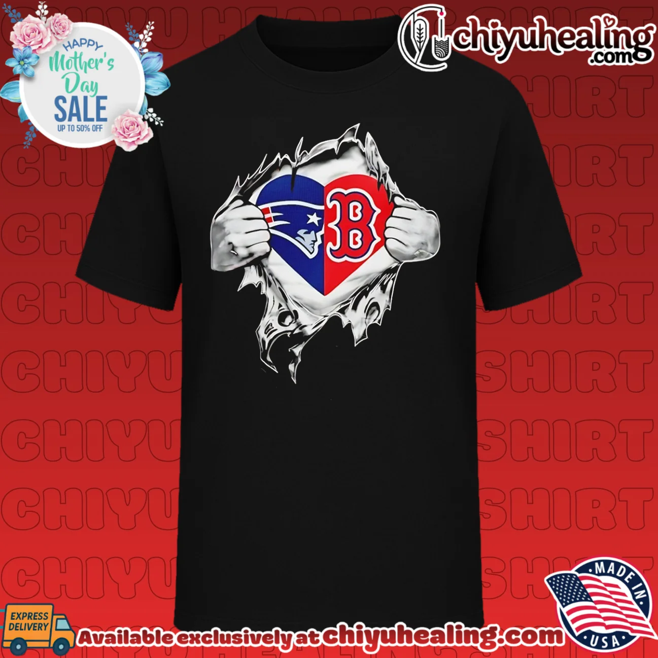 Patriots and Red Sox It Is in My Heart MLB shirt & hoodie