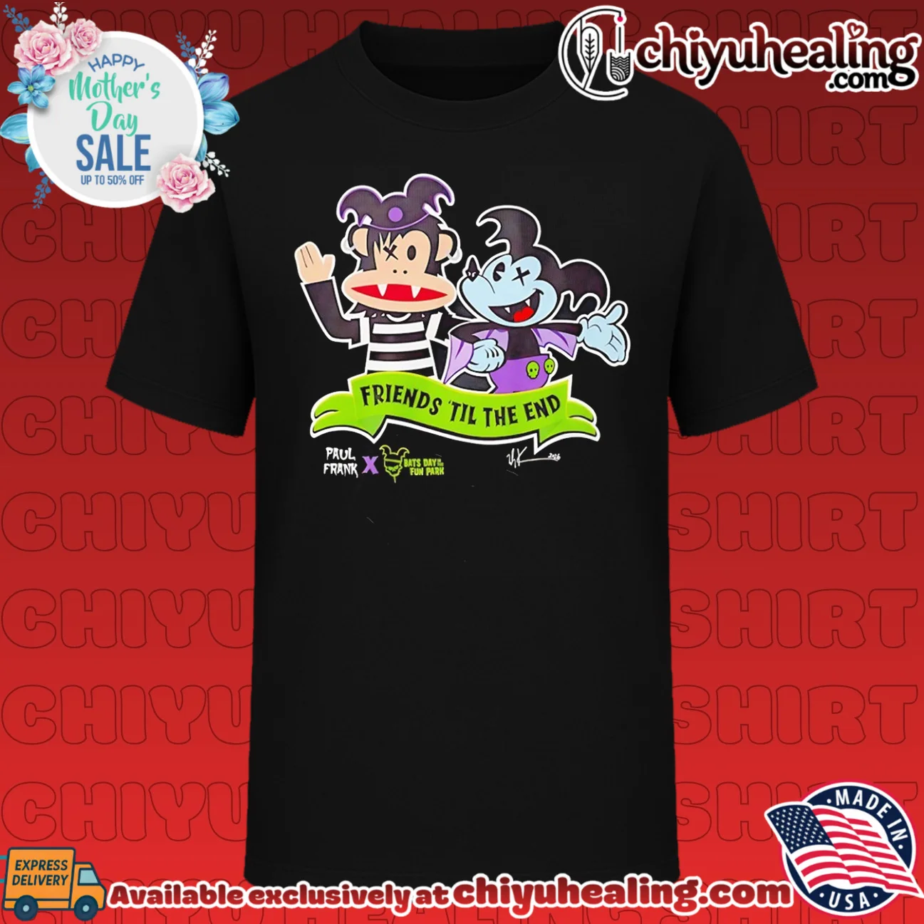 Paul Frank x Bats Day Friends Till The End shirt & hoodie