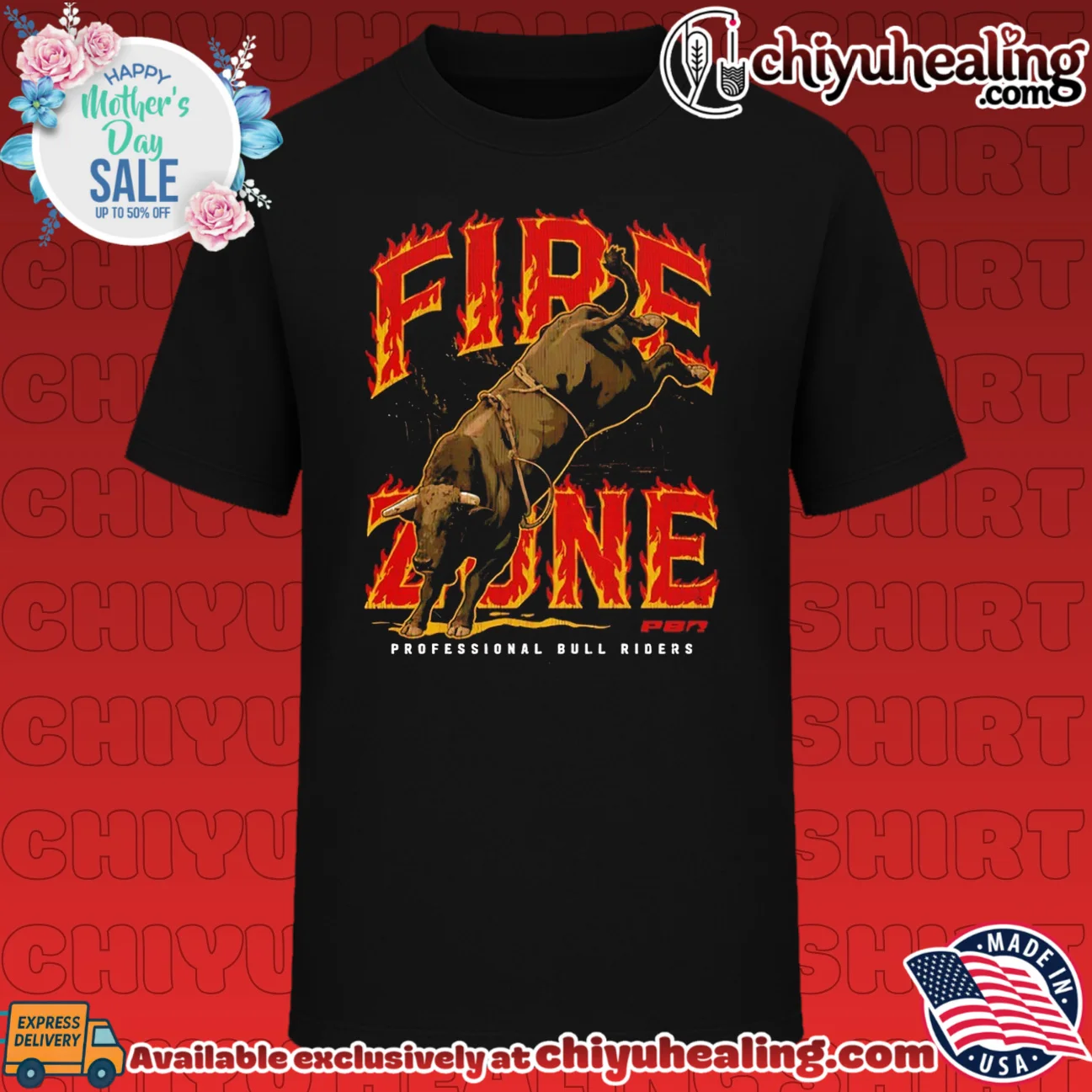 PBR Fire Zone Bucking Bull Rodeo Western shirt & hoodie