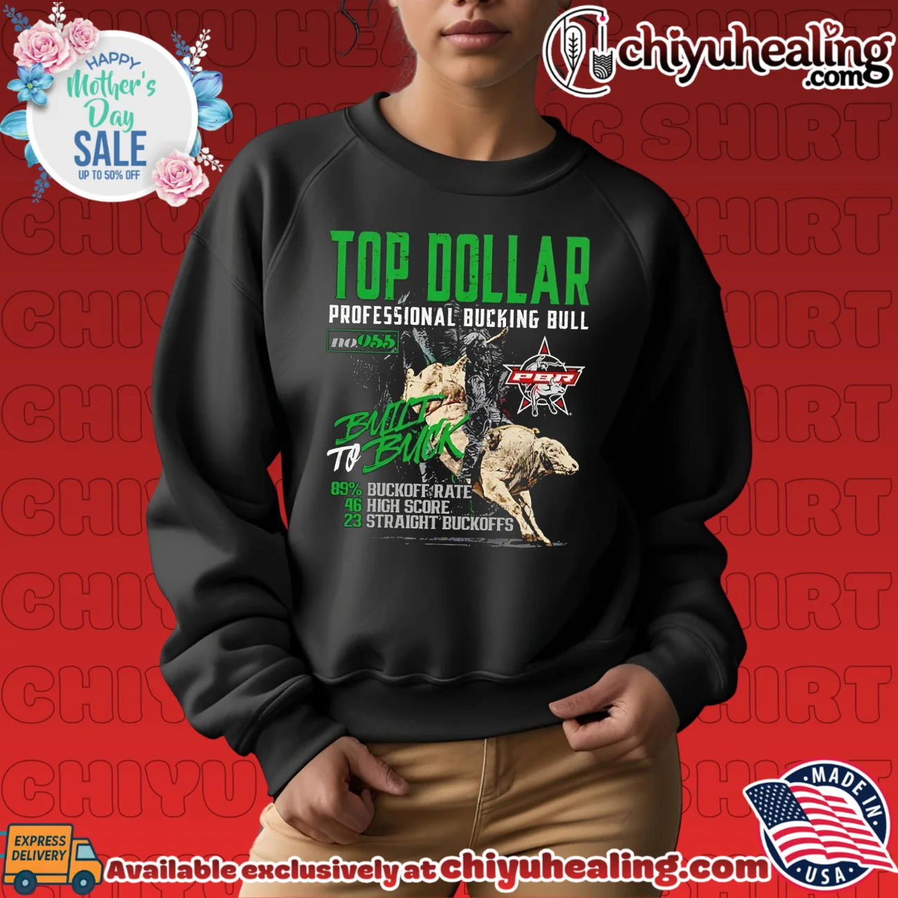 PBR Top Dollar Built to Buck Professional Bucking Bull shirt & hoodie PBR Top Dollar Built to Buck Professional Bucking Bull shirt & hoodie