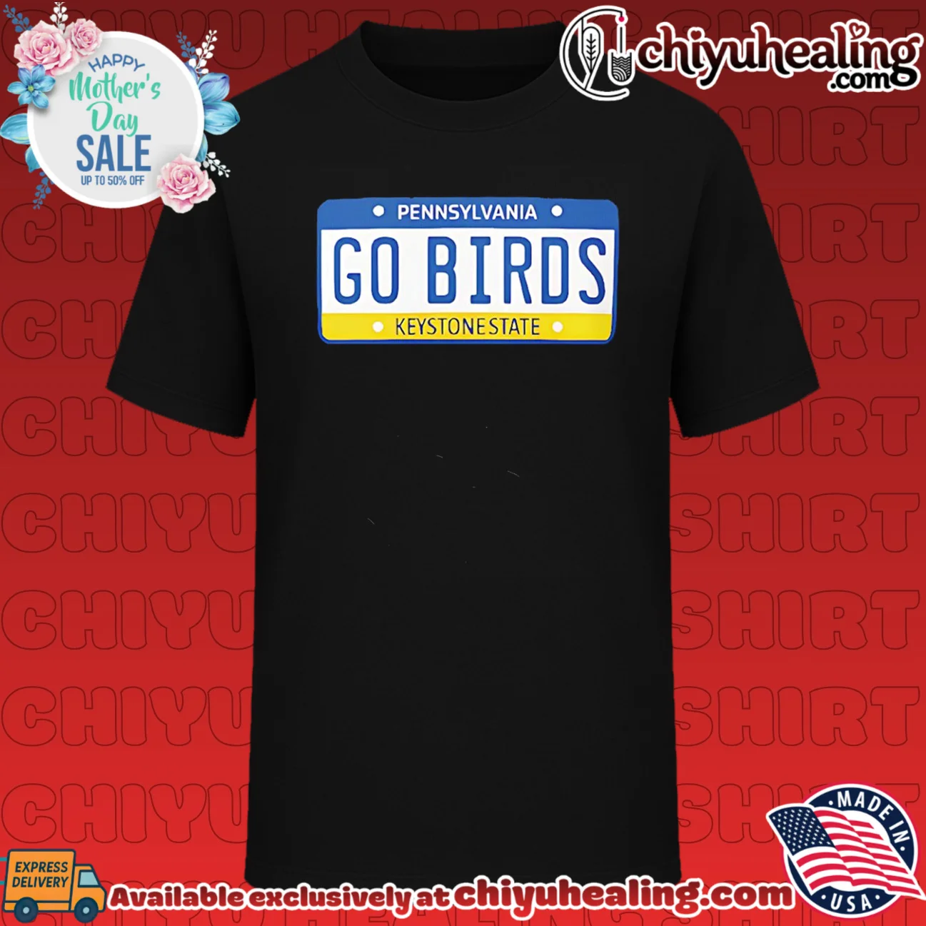 Pennsylvania License Plate Go Birds sign
