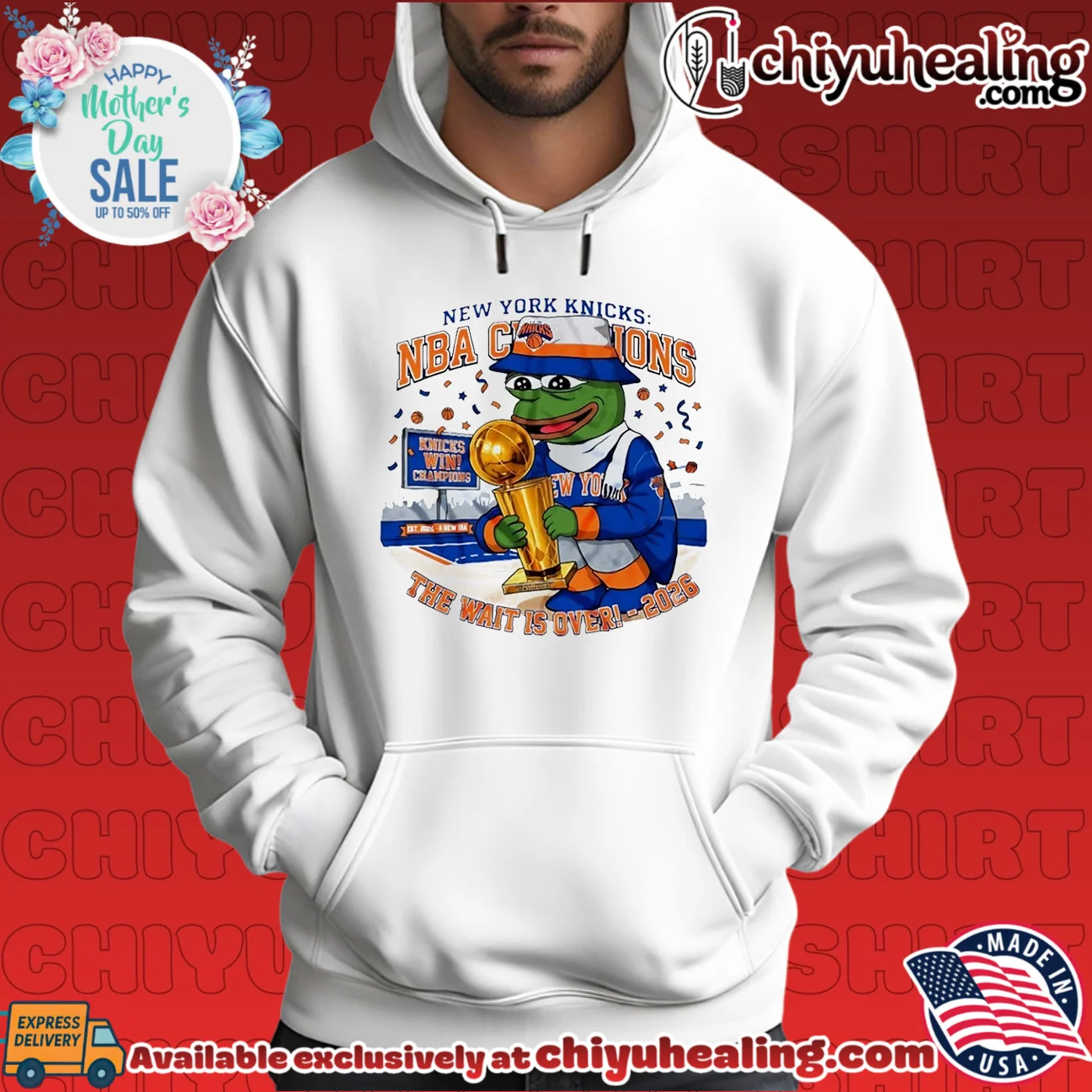 Pepe The Frog New York Knicks 2026 NBA Champions bespoke shirt & hoodie - Everyday Fit Pepe The Frog New York Knicks 2026 NBA Champions bespoke shirt & hoodie - Everyday Fit